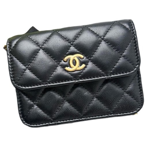 Trendy CC leather crossbody bag