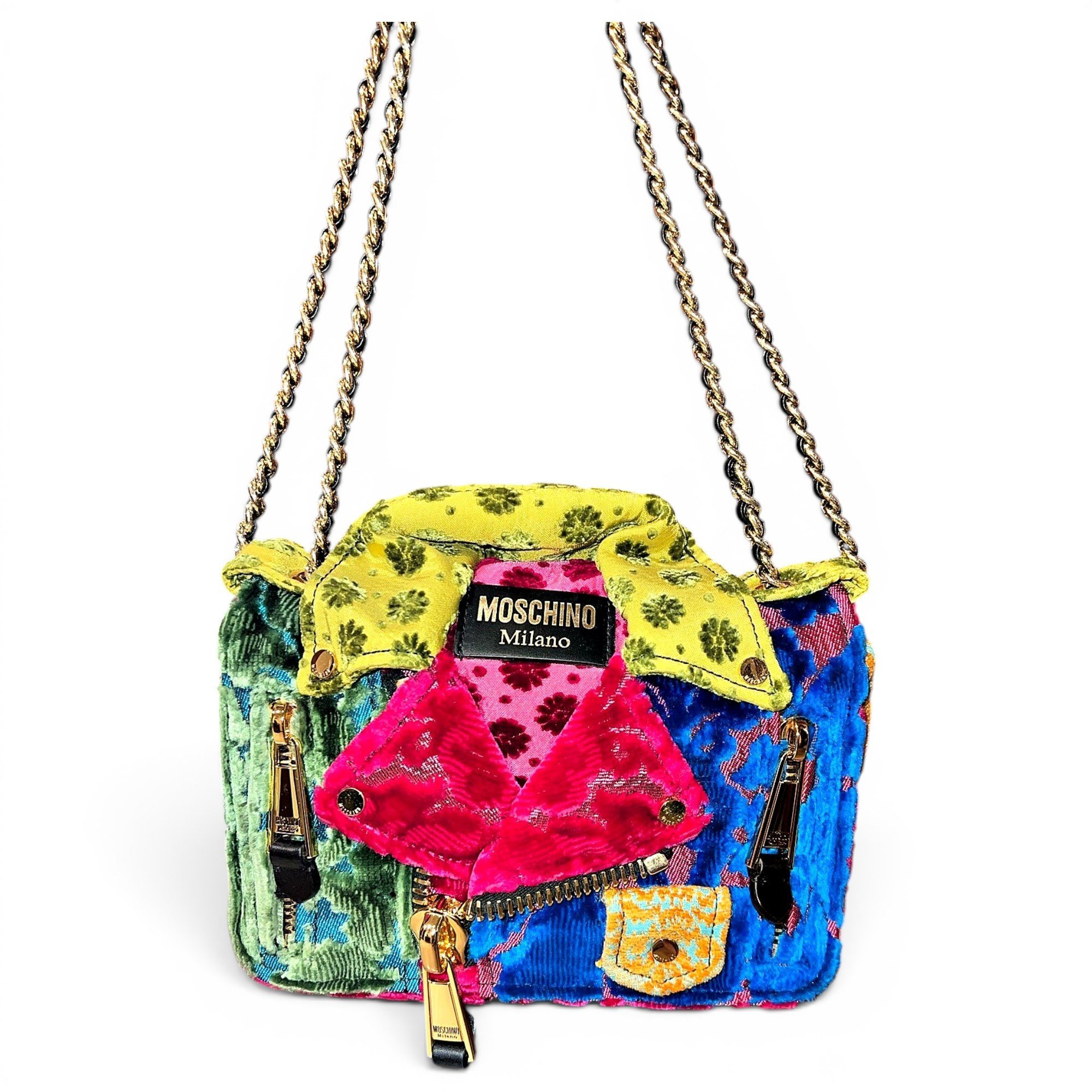 Biker velvet handbag