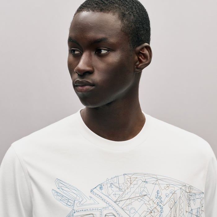 Blanc "Quadrige" Embroidered T-shirt