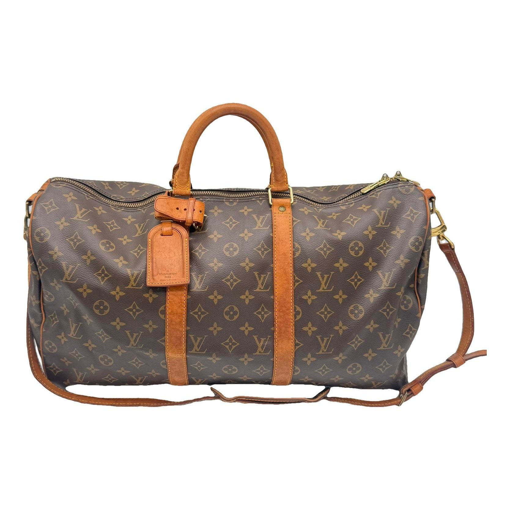 Keepall leather travel bag