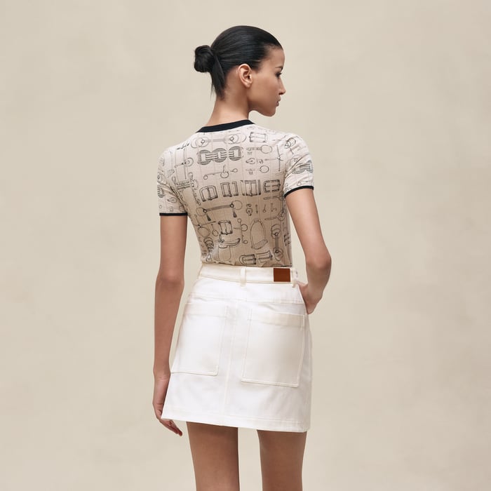 Blanc Naturel Wrap Miniskirt