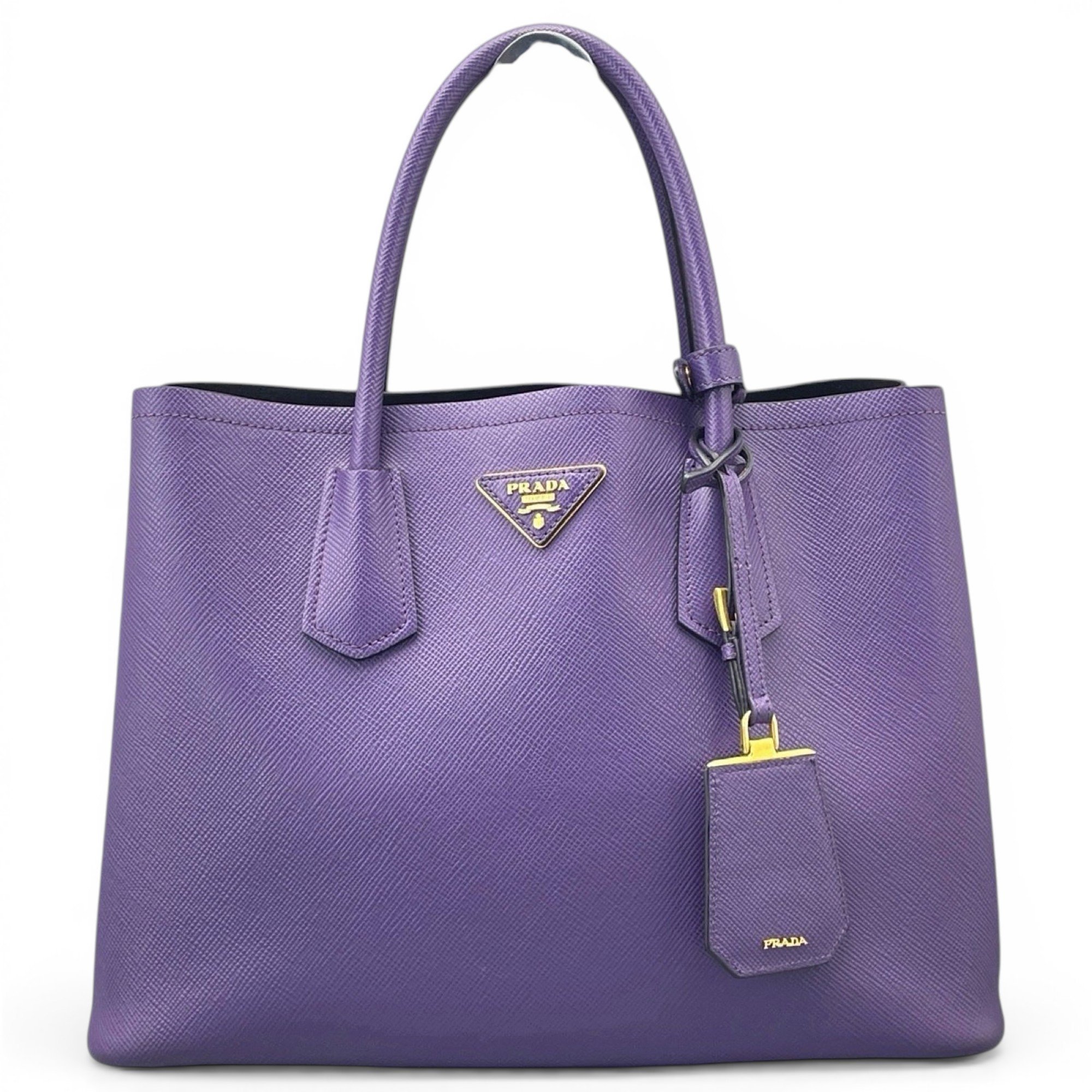Double leather tote