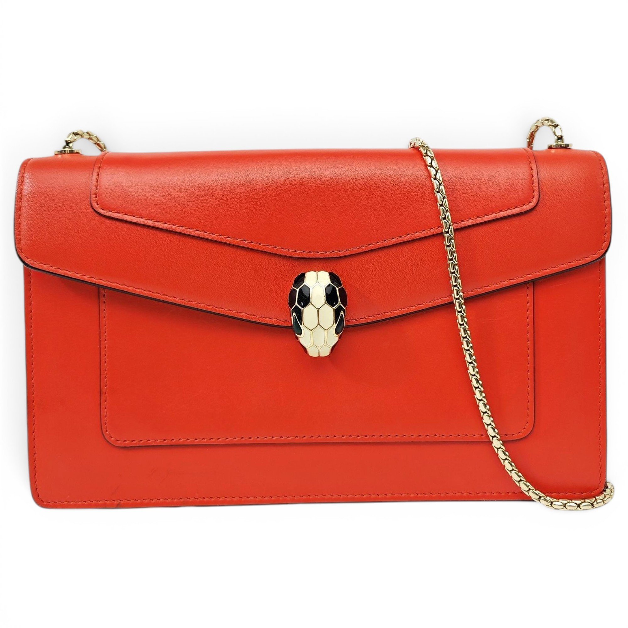 Serpenti leather handbag