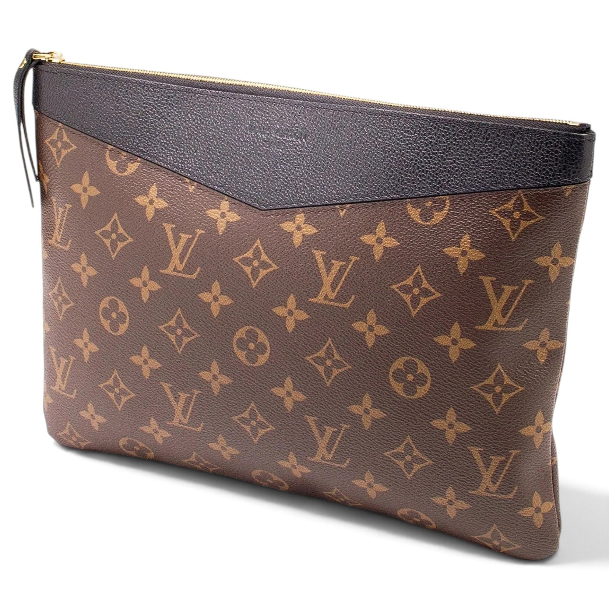 Leather clutch bag