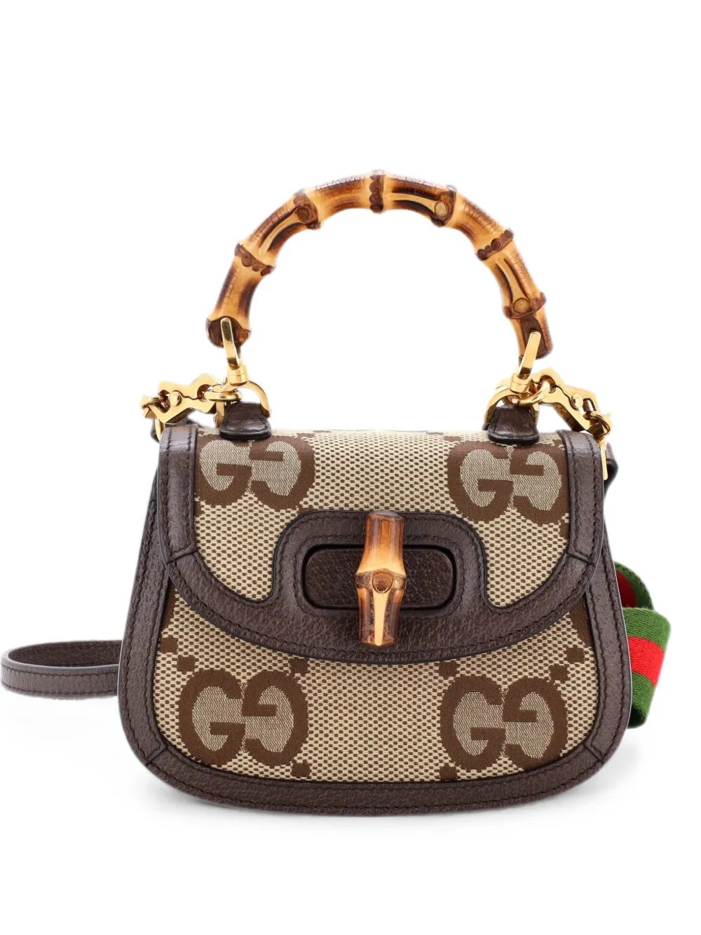Bamboo 1947 Top Handle Bag Jumbo GG Canvas Mini crossbody bag