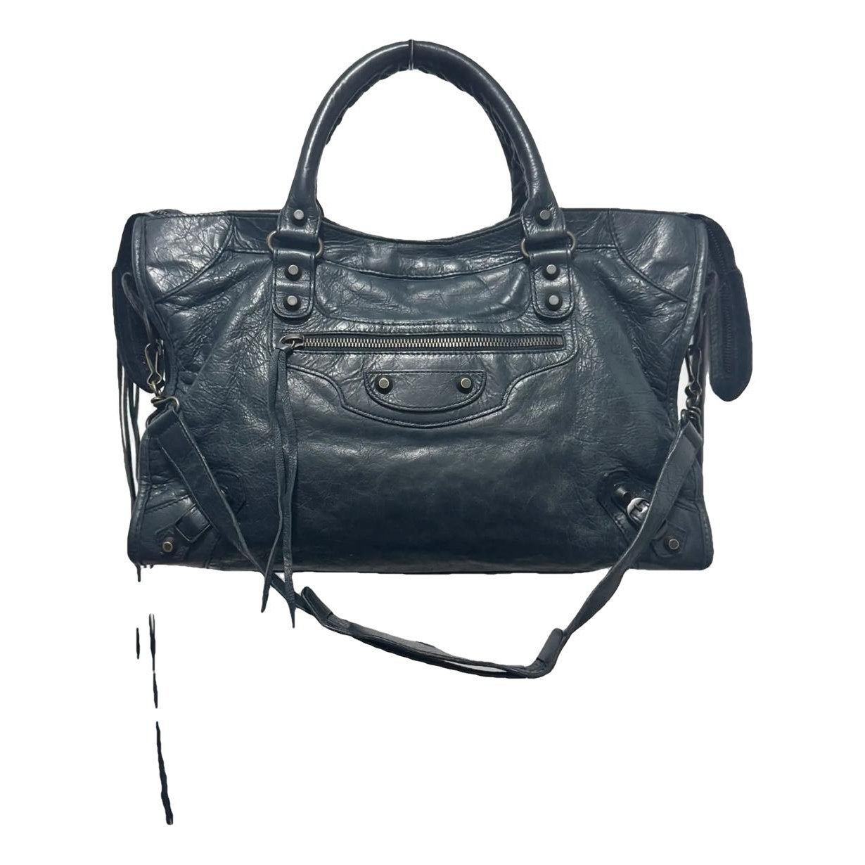 City leather handbag