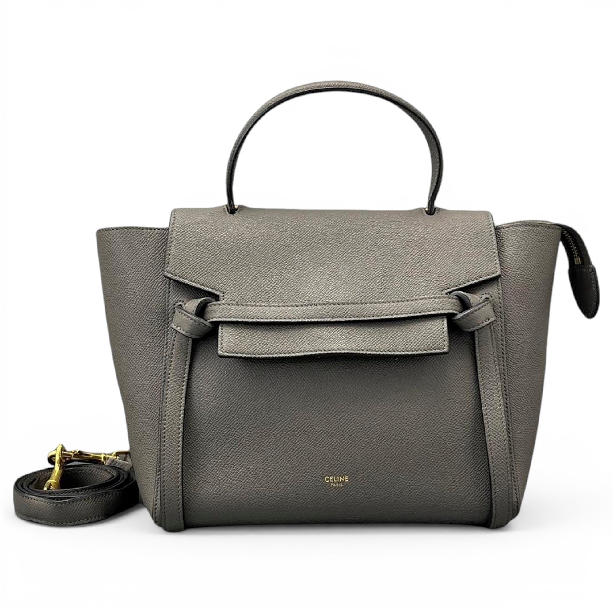 Belt leather handbag