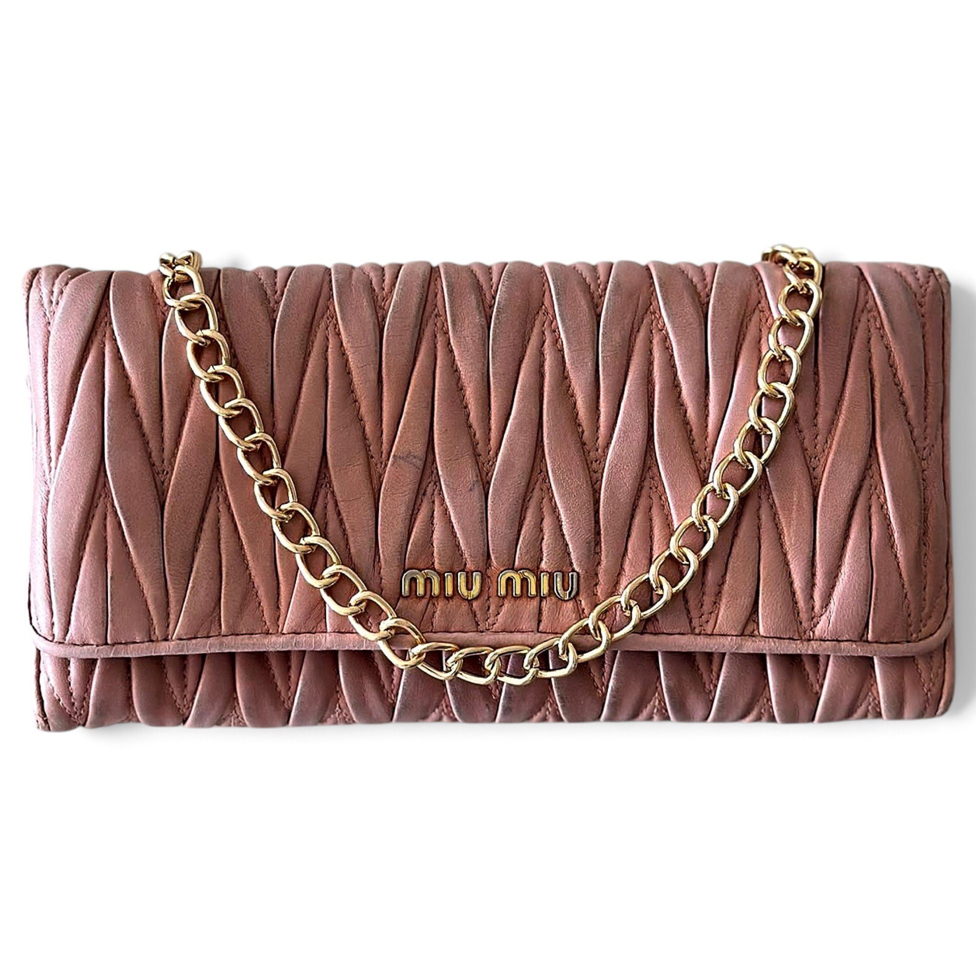 Matelassé leather crossbody bag