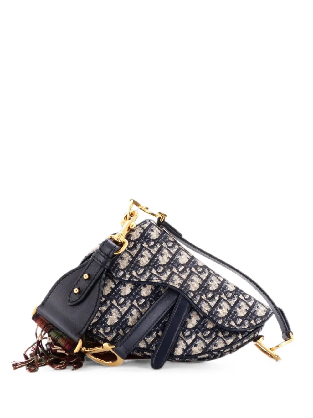 Saddle Handbag with Strap Oblique Canvas Mini shoulder bag