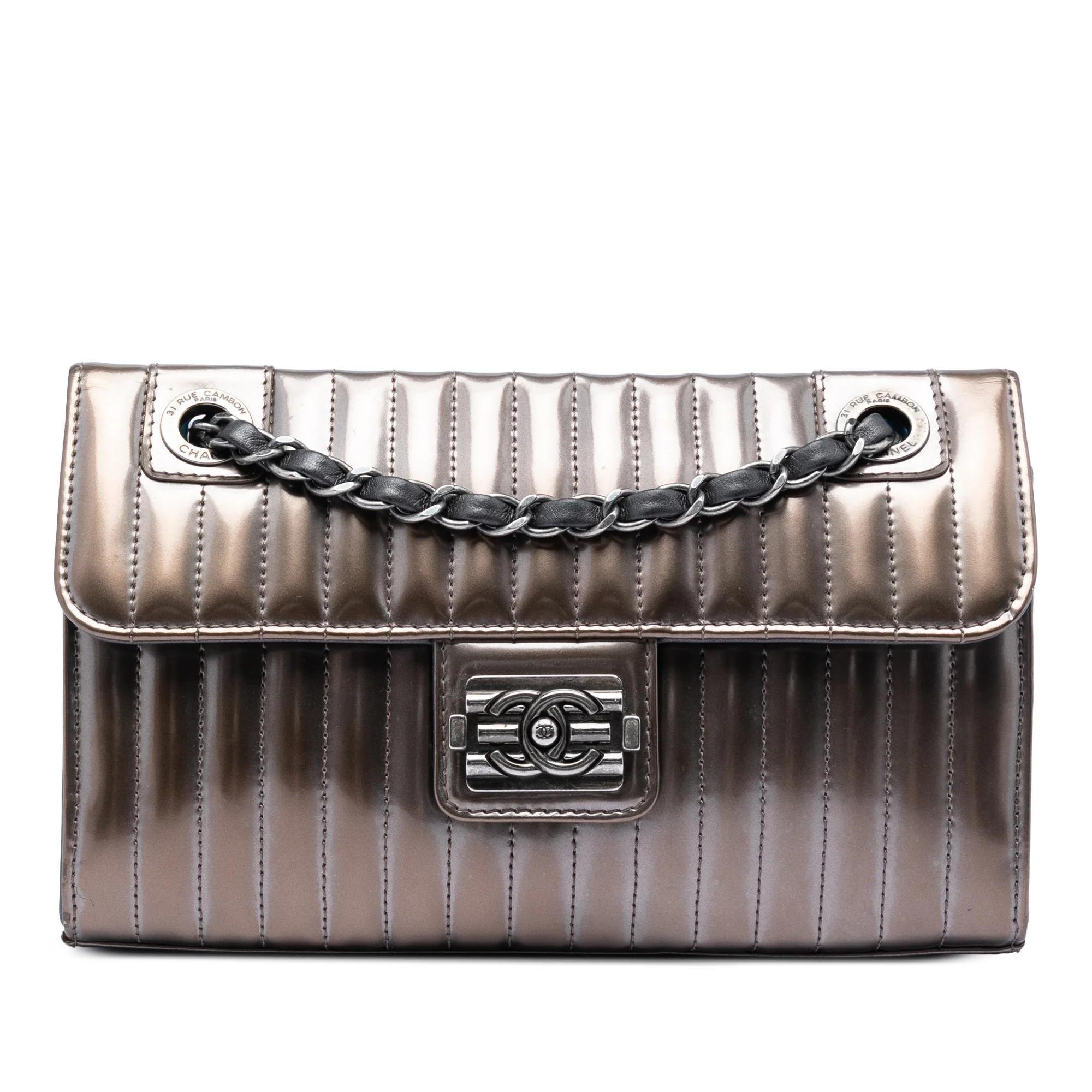 Patent leather handbag