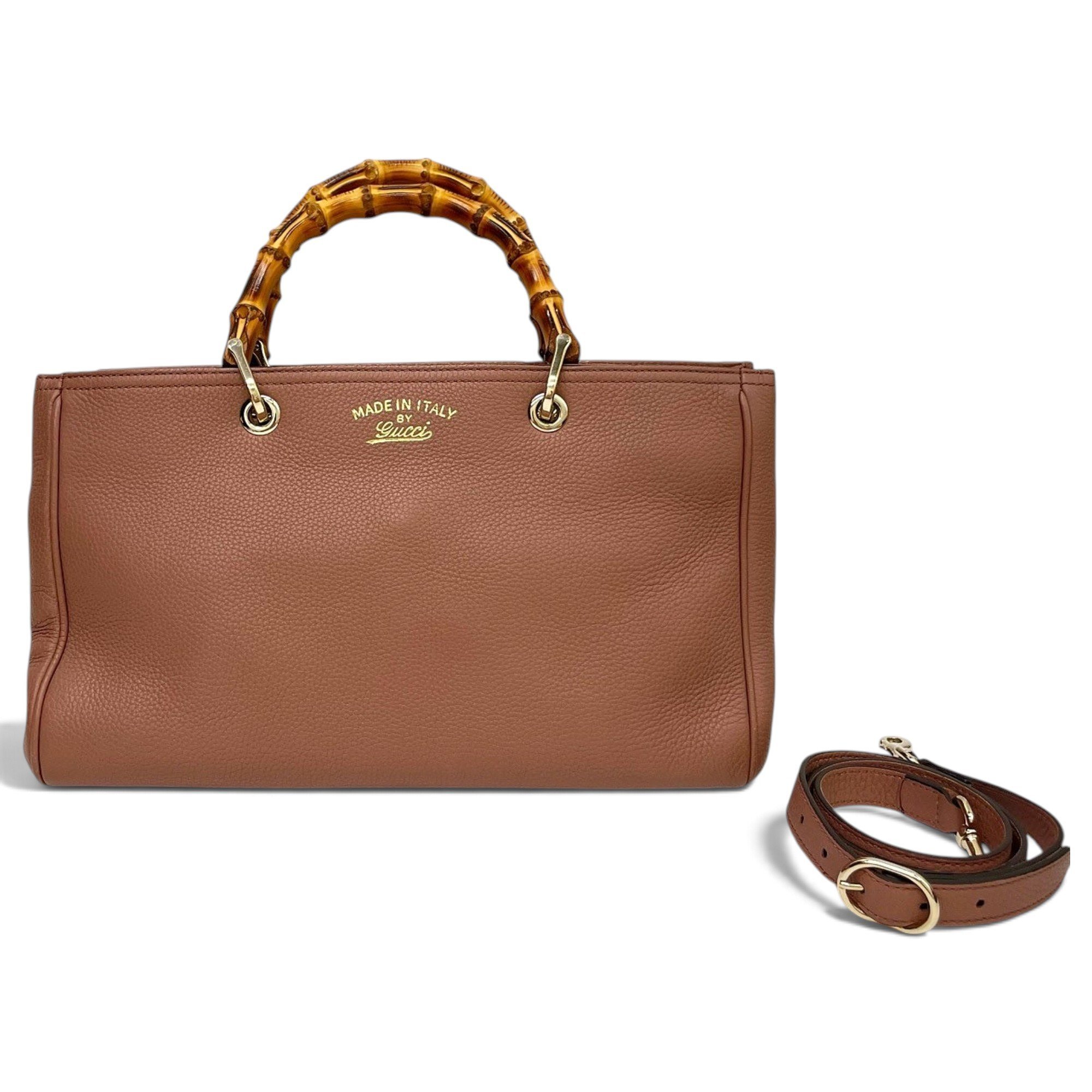 Bamboo Shopper leather tote