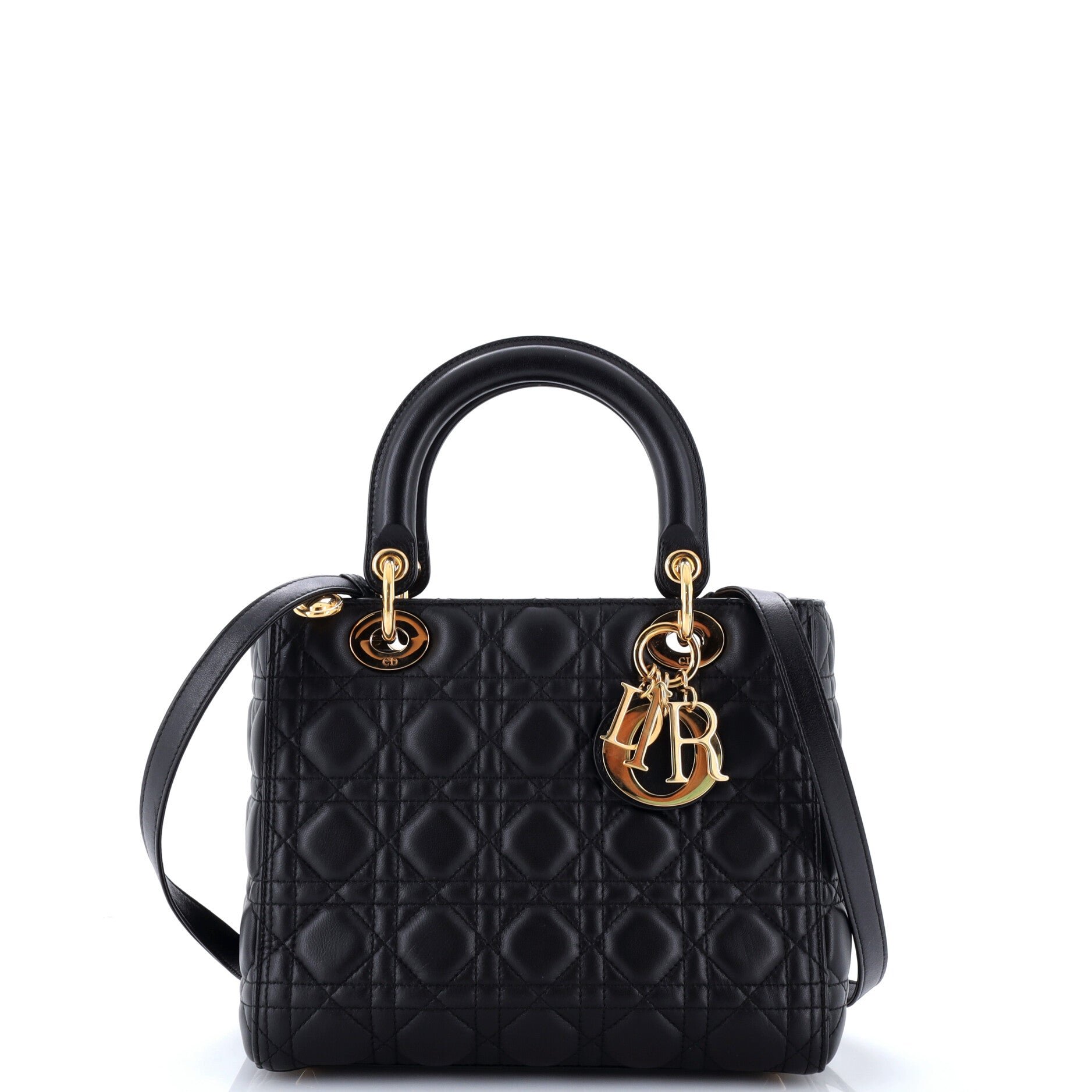 Lady Dior Bag Cannage Quilt Lambskin Medium