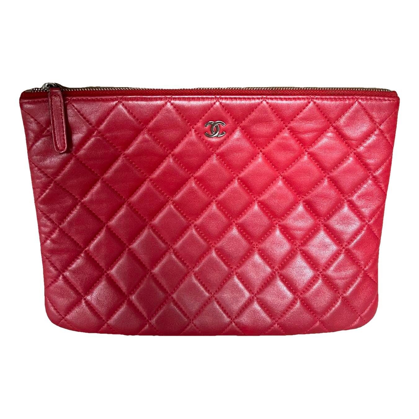 Leather clutch bag