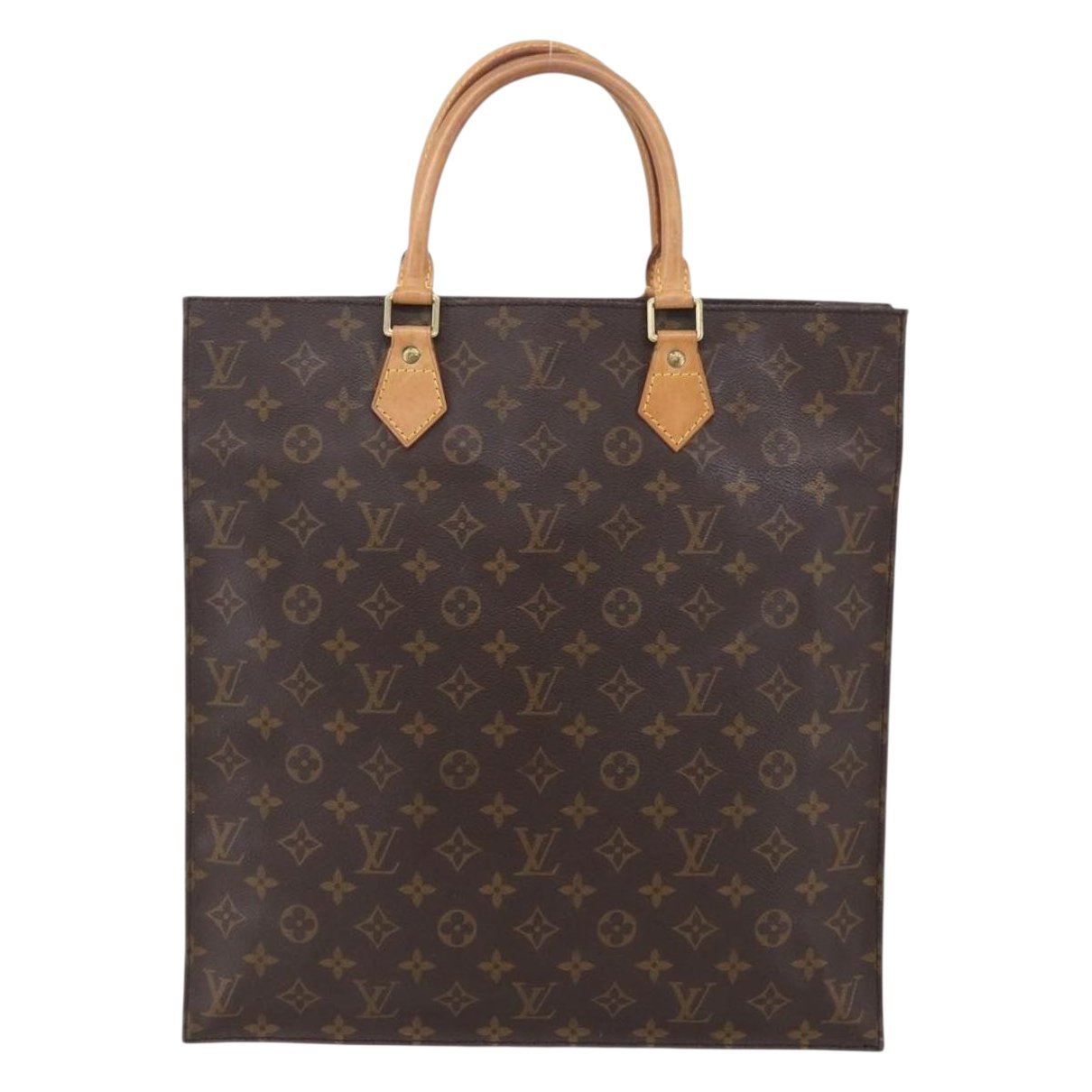Plat leather handbag