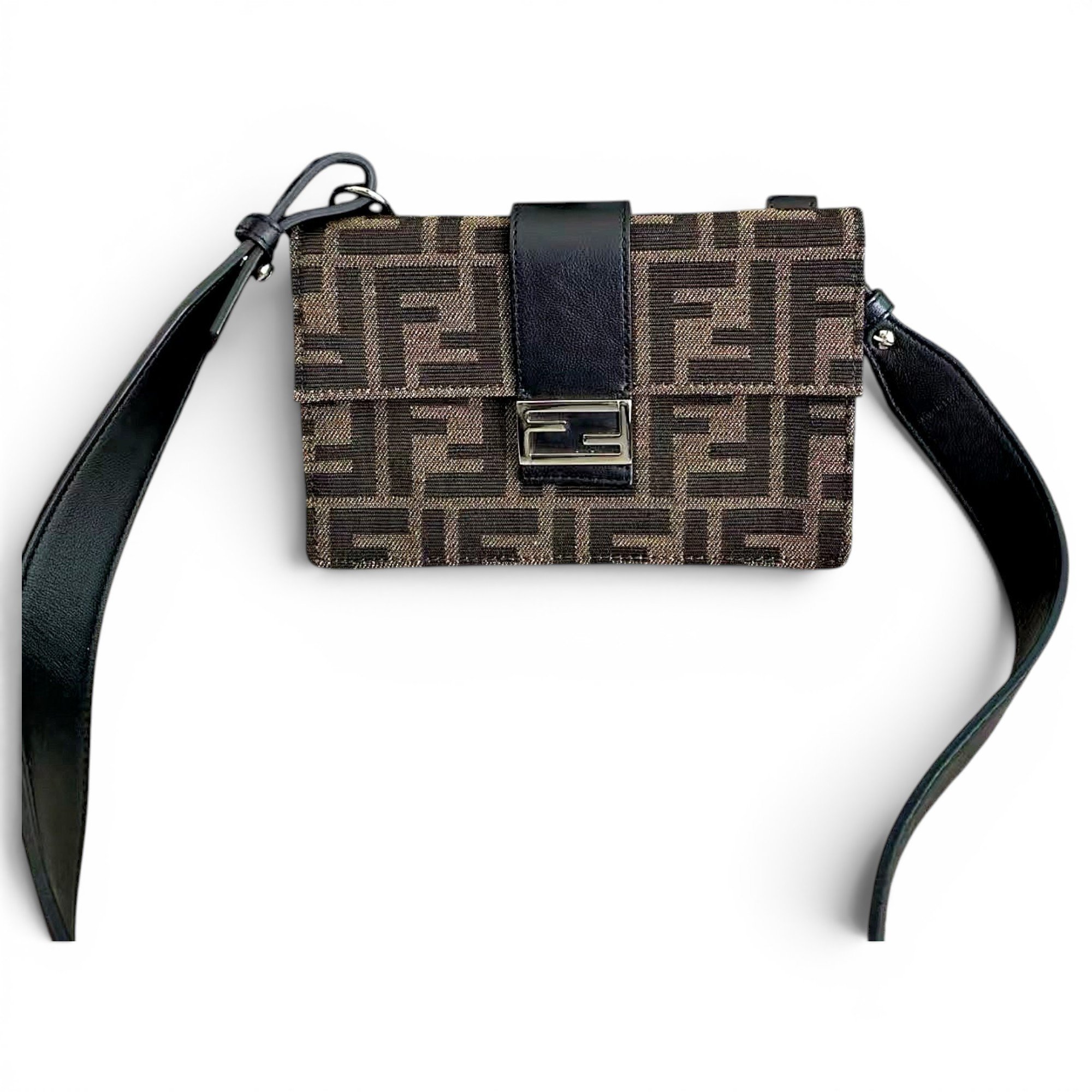 Flat Baguette cloth crossbody bag