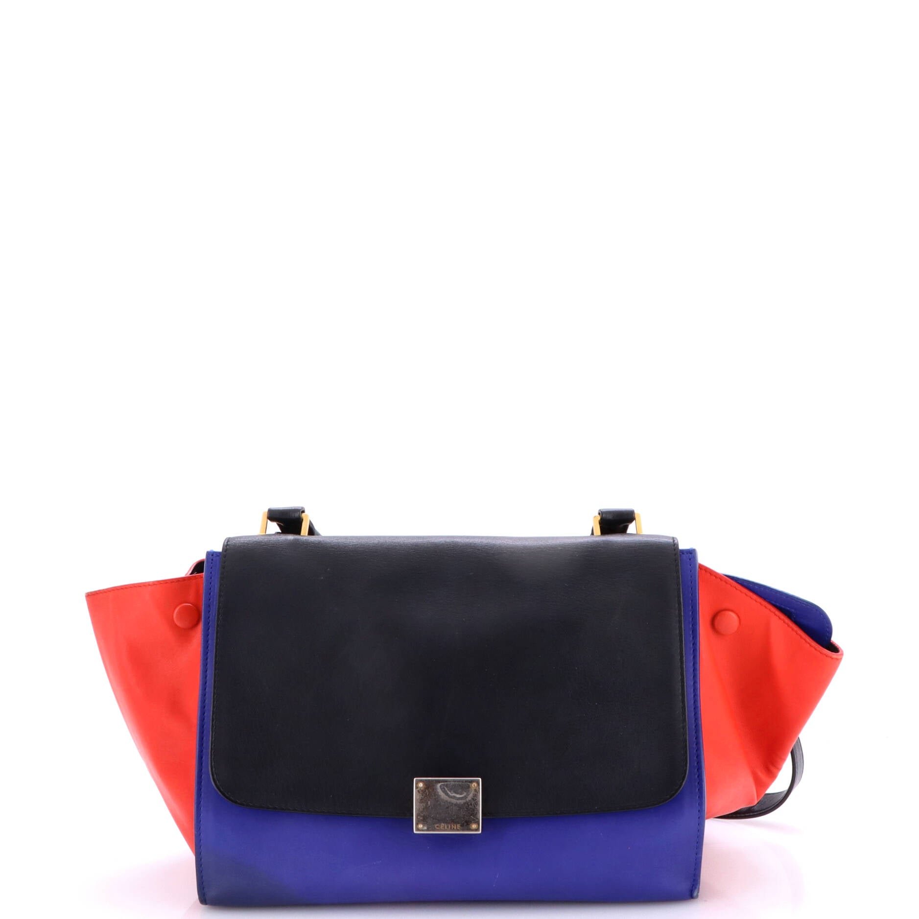 Tricolor Trapeze Bag Leather Small