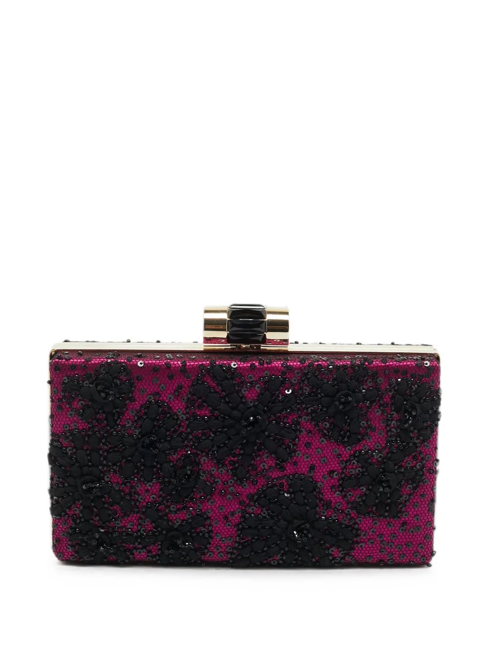 embellished mesh clutch bag