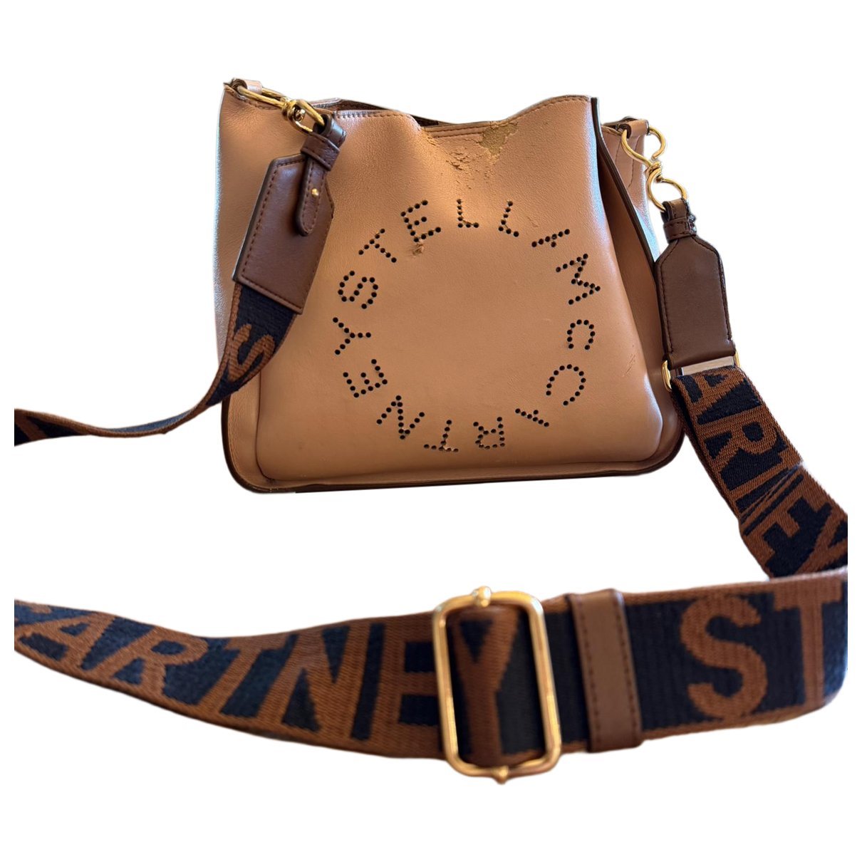 Logo vegan leather crossbody bag