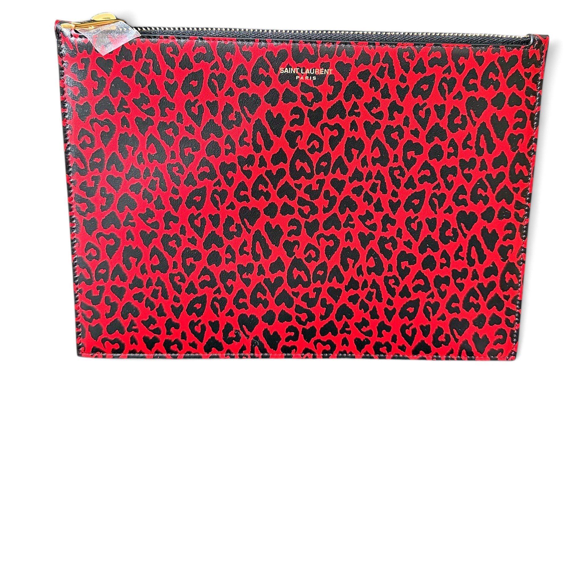 Leather clutch bag