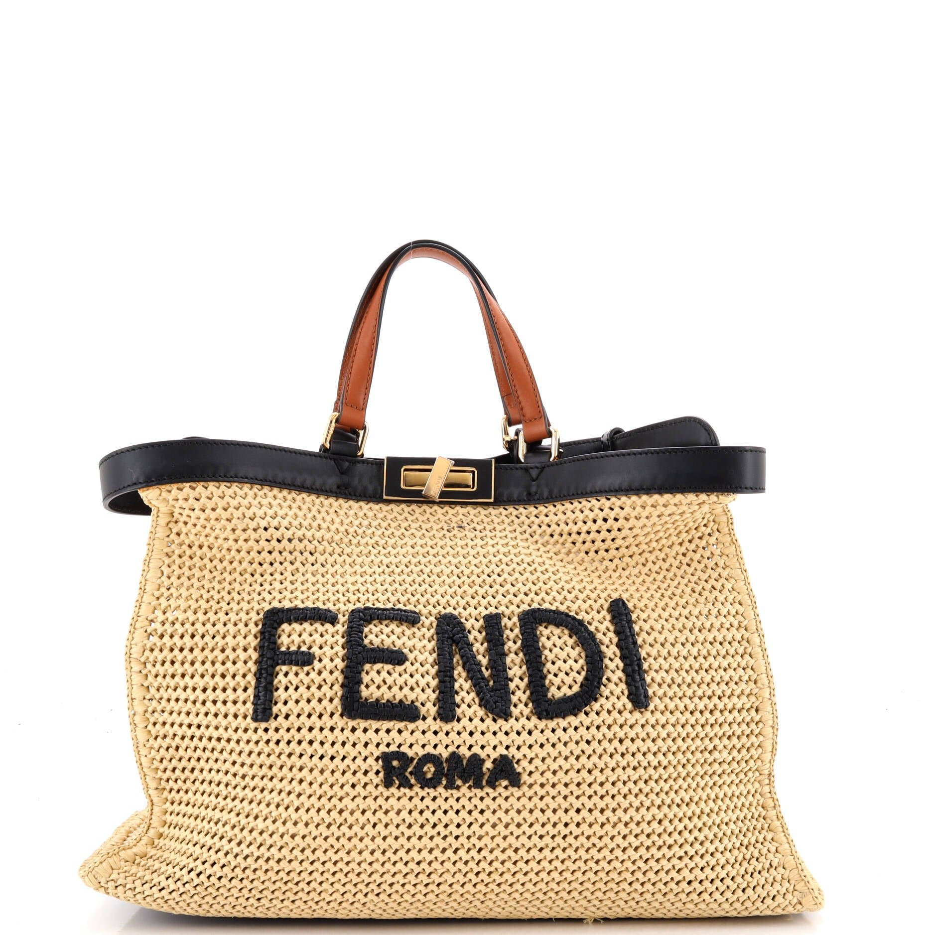 Peekaboo X-Tote Raffia Medium