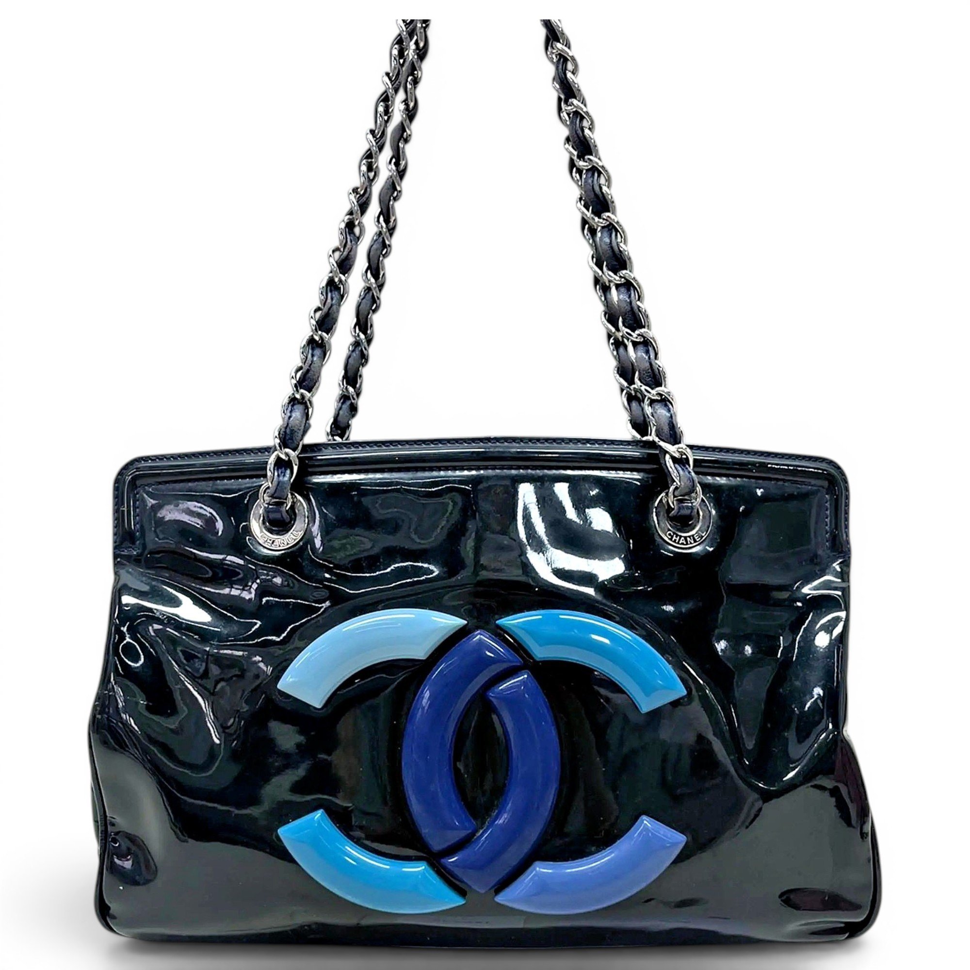 Patent leather handbag