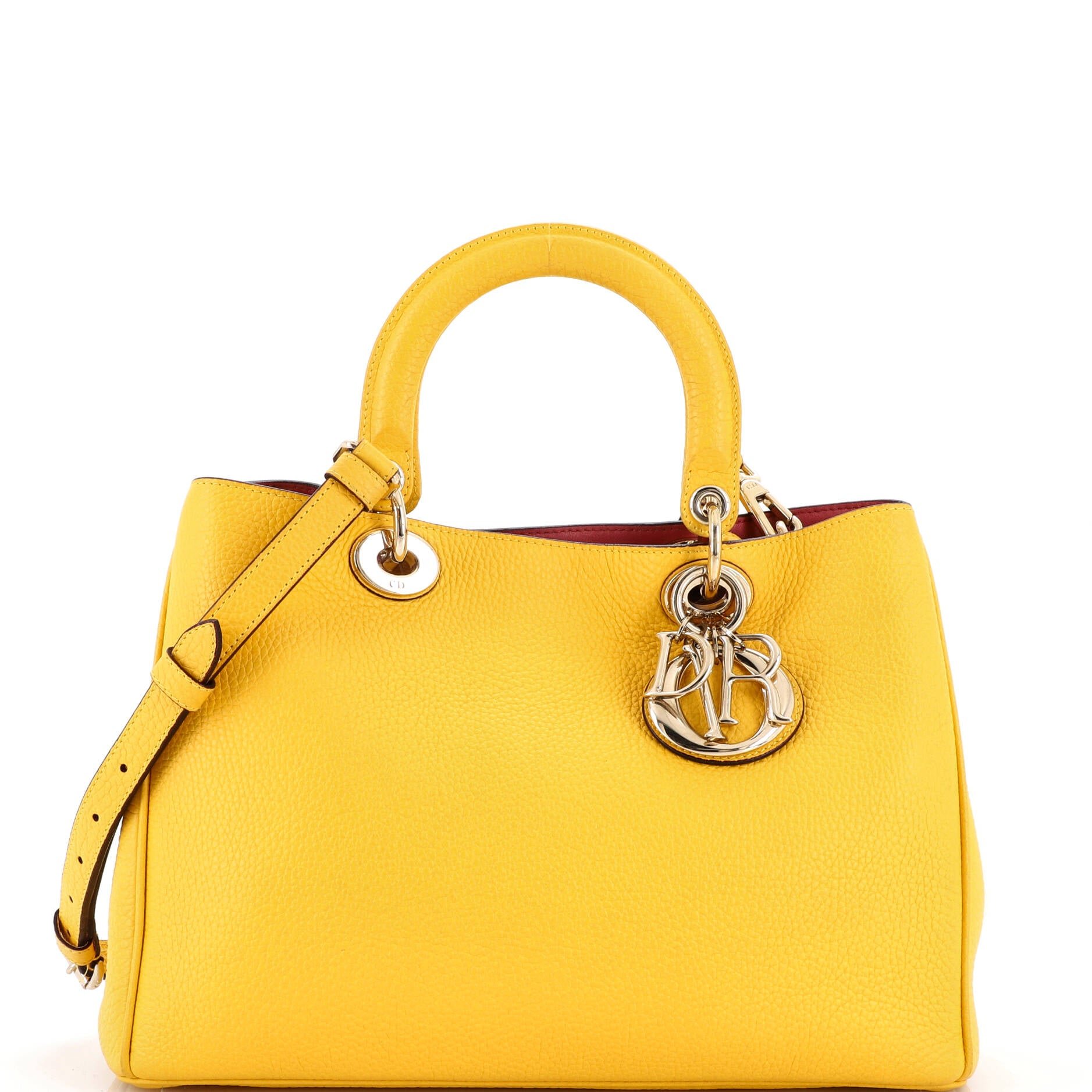 Dior Diorissimo Tote Pebbled Leather Medium