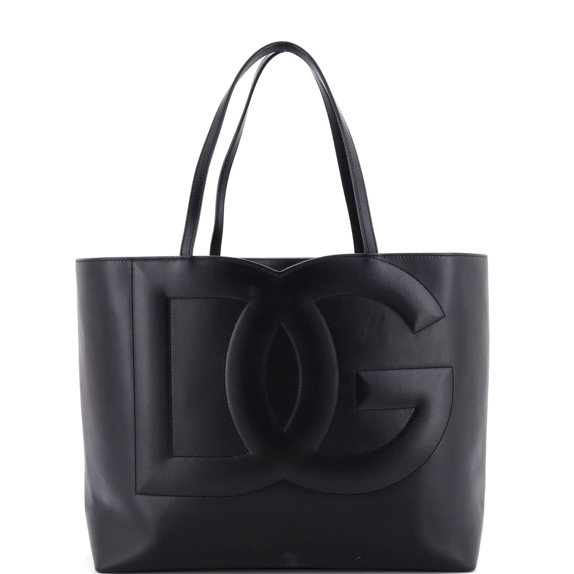 DG Logo Shopper Tote Leather Medium
