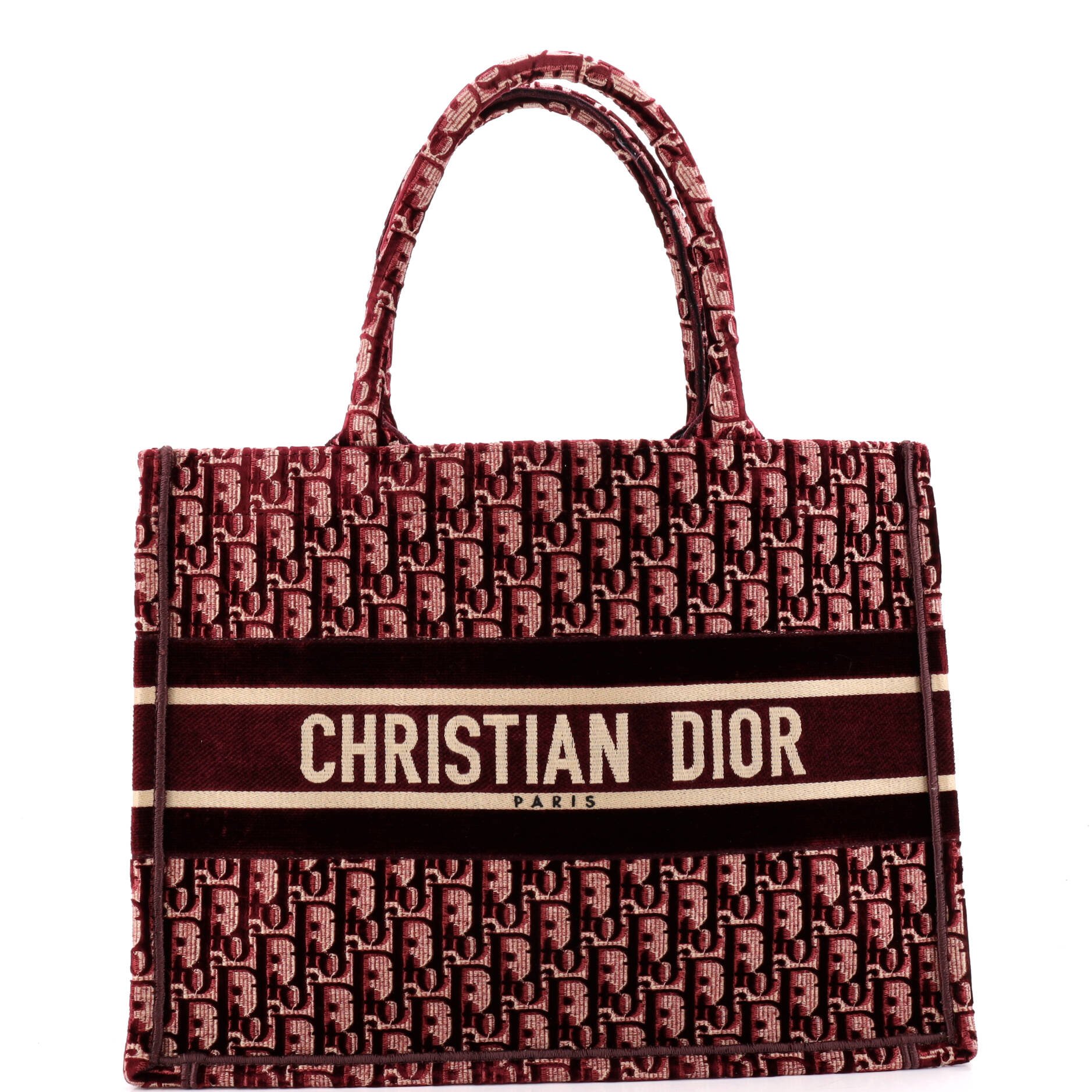 Book Tote Oblique Velvet Small