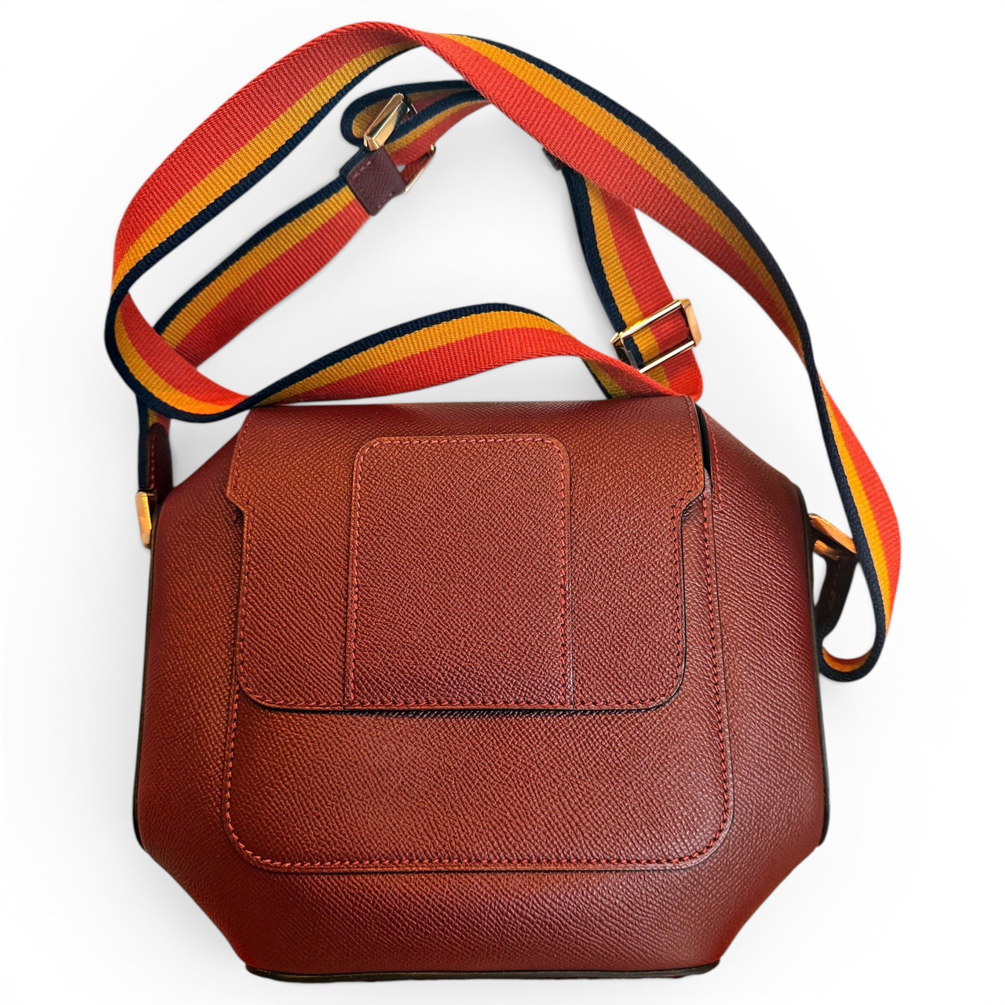 Octogone leather handbag