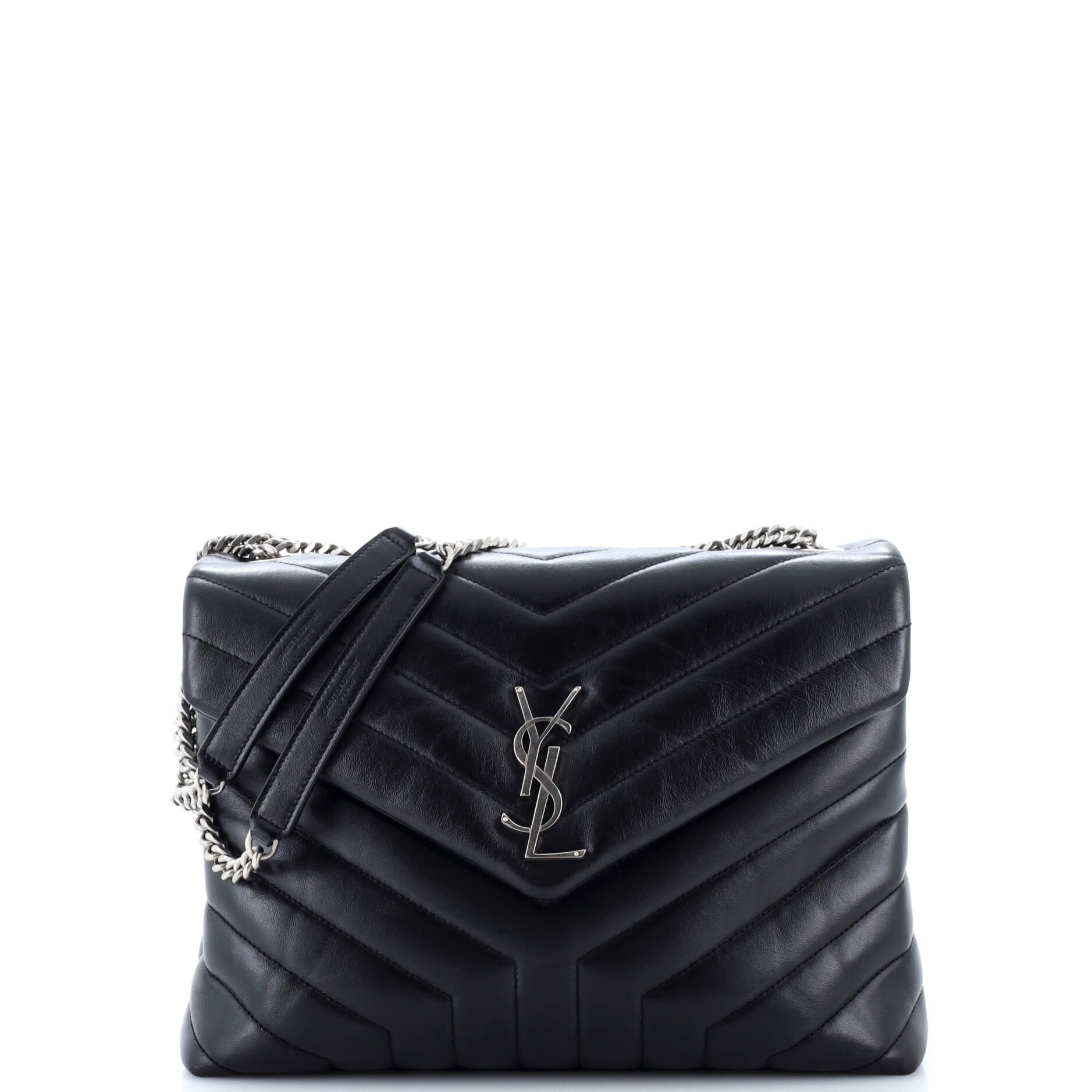 Loulou Shoulder Bag Matelasse Chevron Leather Medium