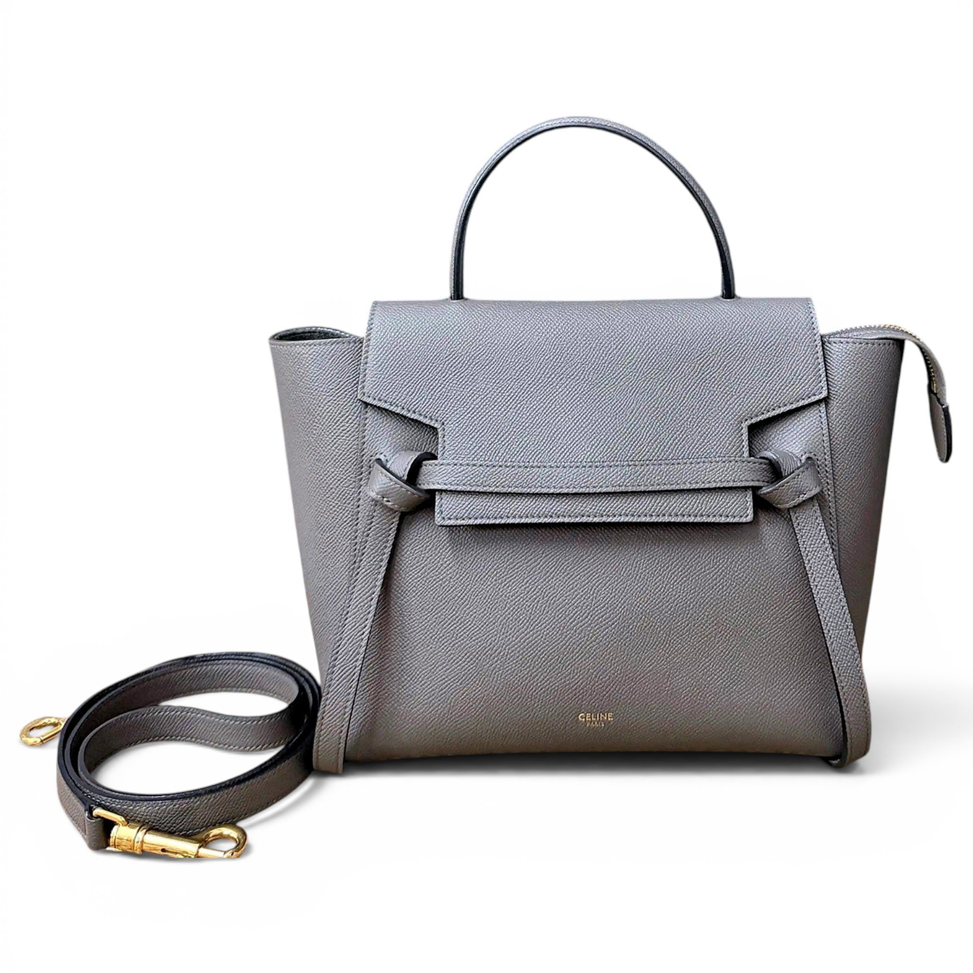 Belt leather handbag
