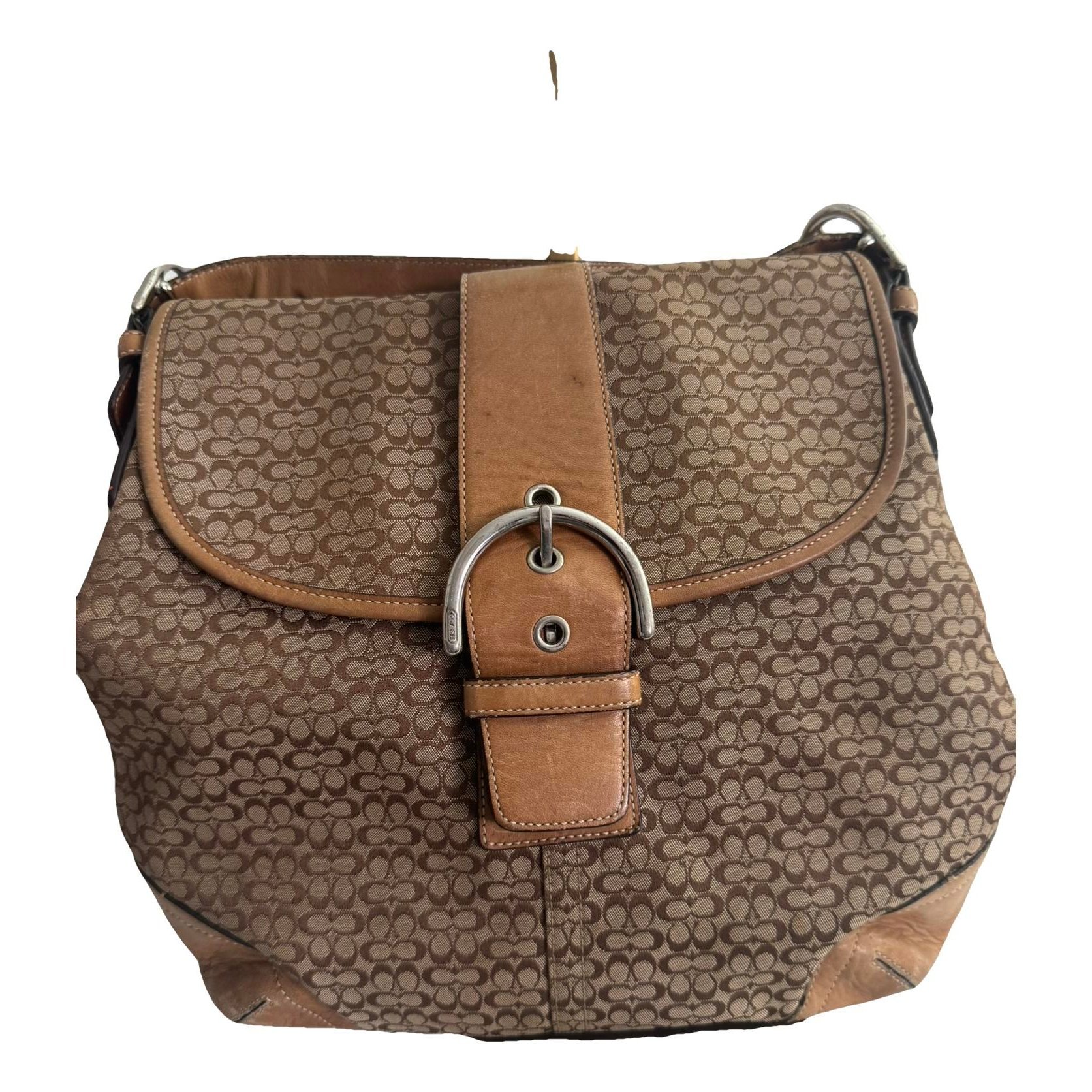 Canvas Courier Crossbody leather crossbody bag