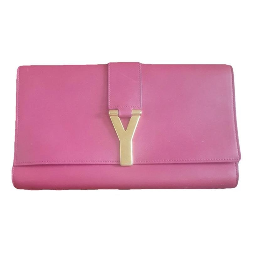 Leather clutch bag