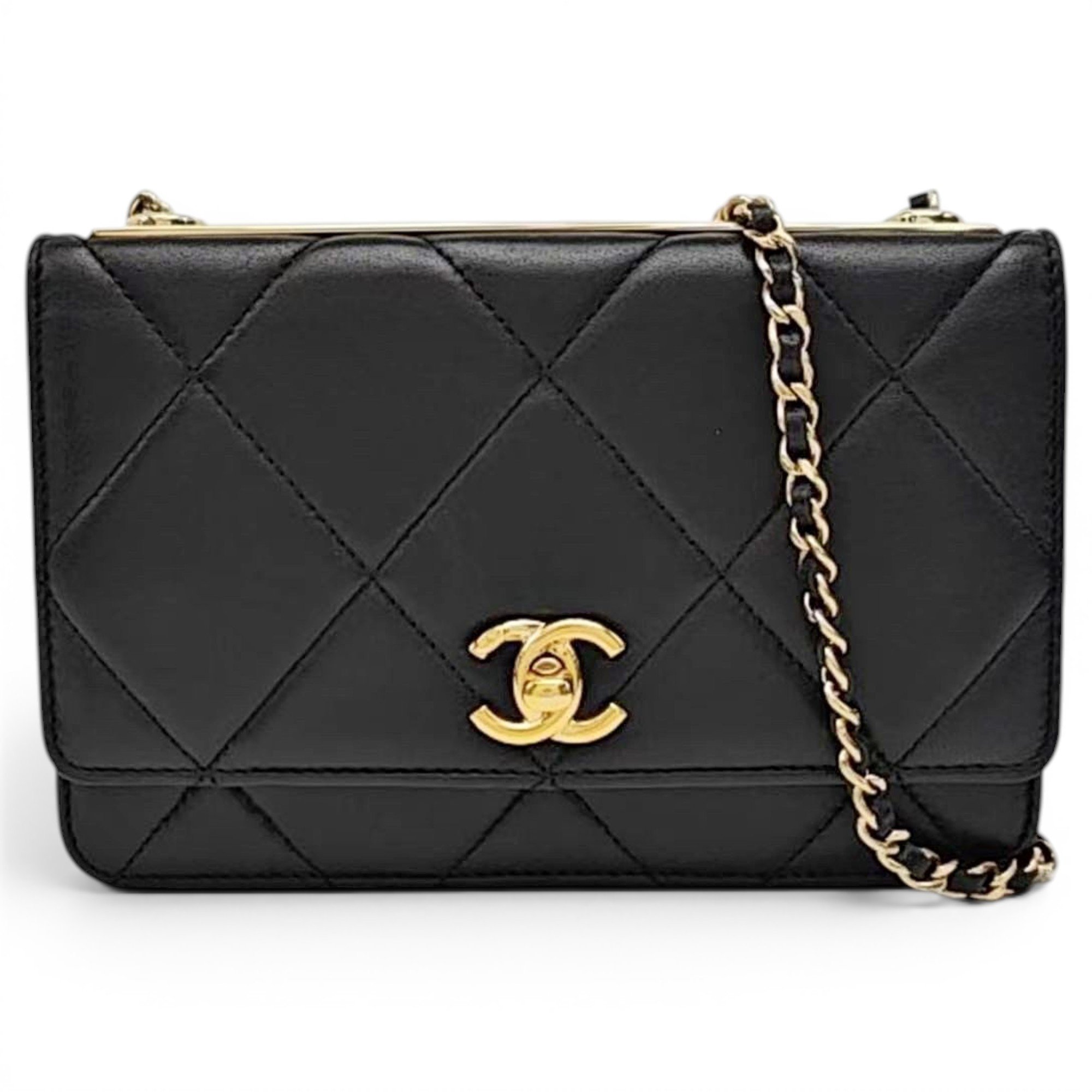 Trendy CC Wallet on Chain leather crossbody bag