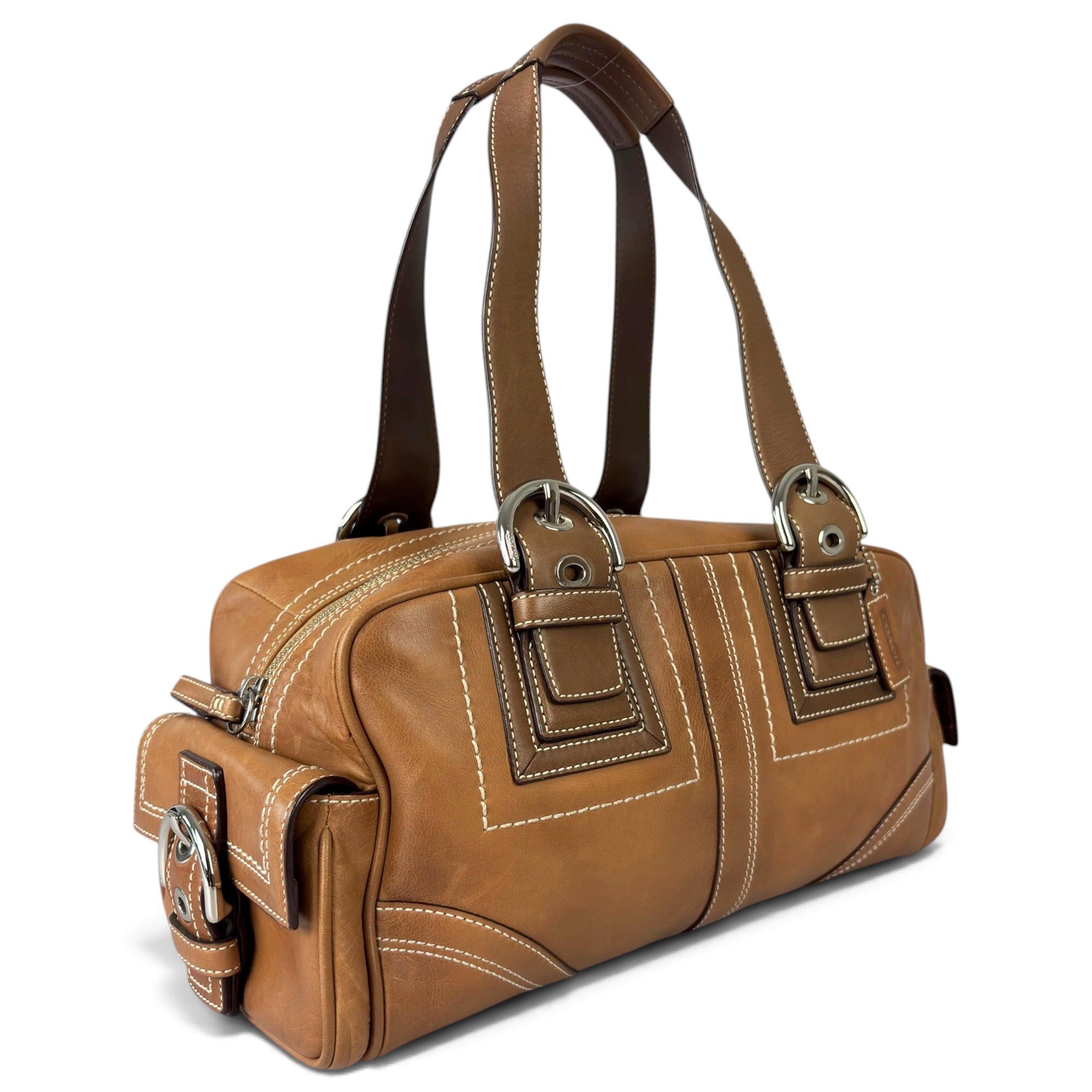 Signature Sufflette leather satchel