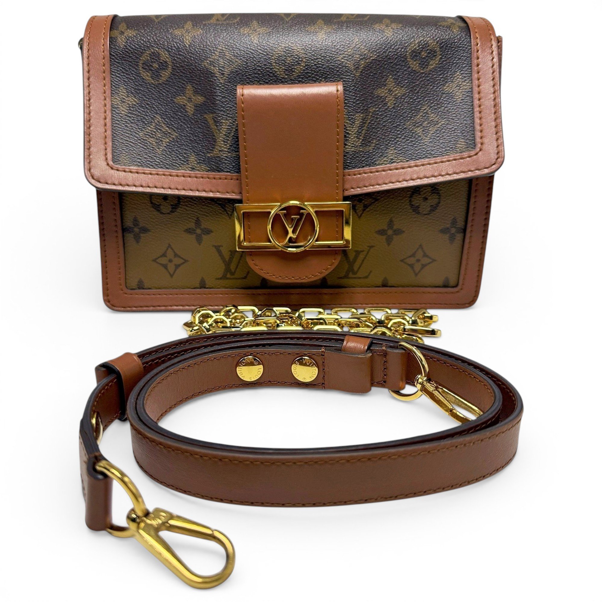 Dauphine leather handbag