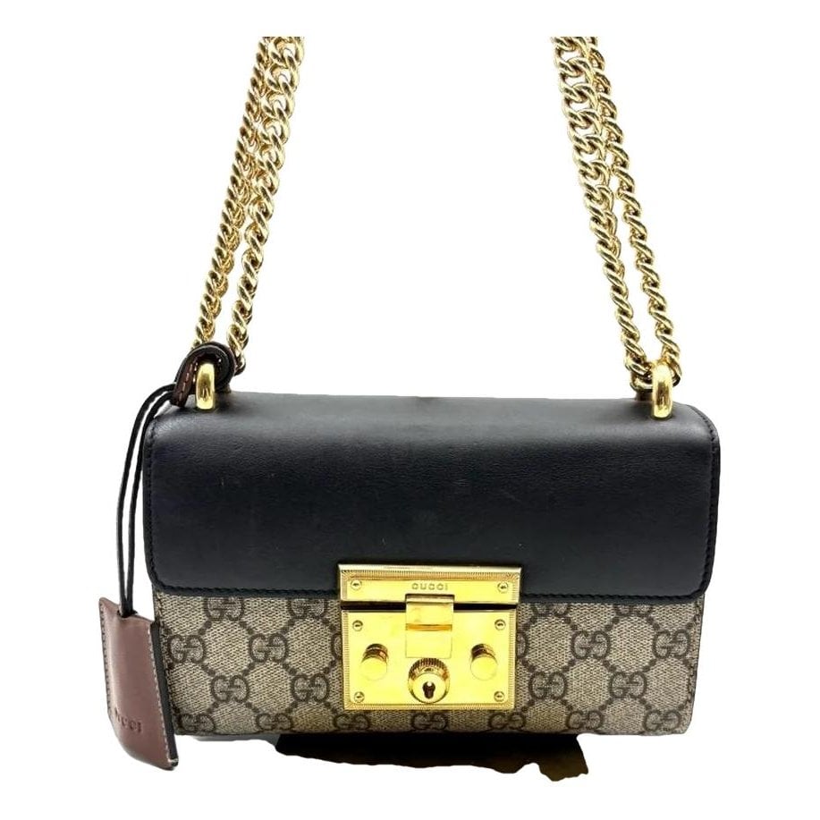Padlock leather mini bag