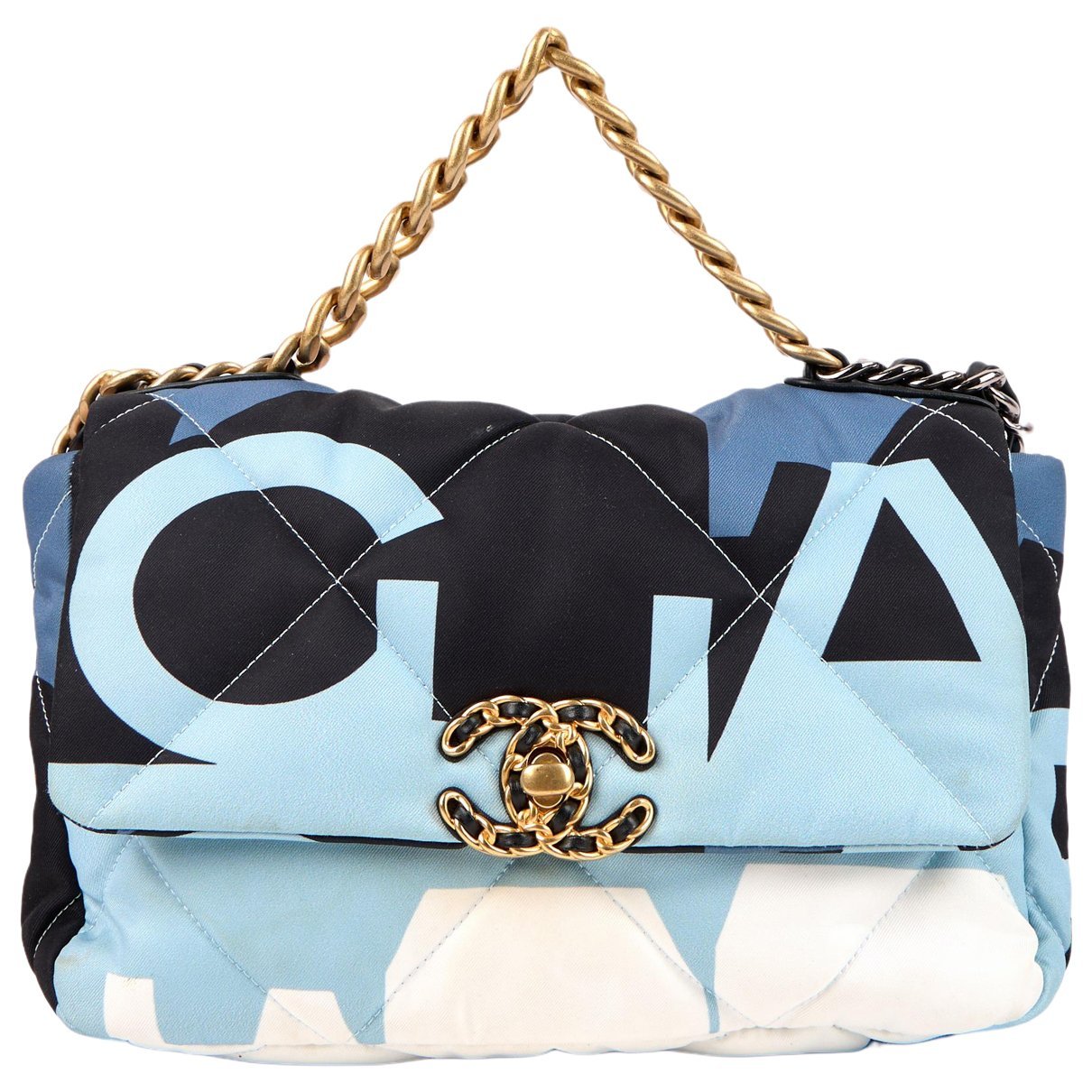 Chanel 19 silk handbag