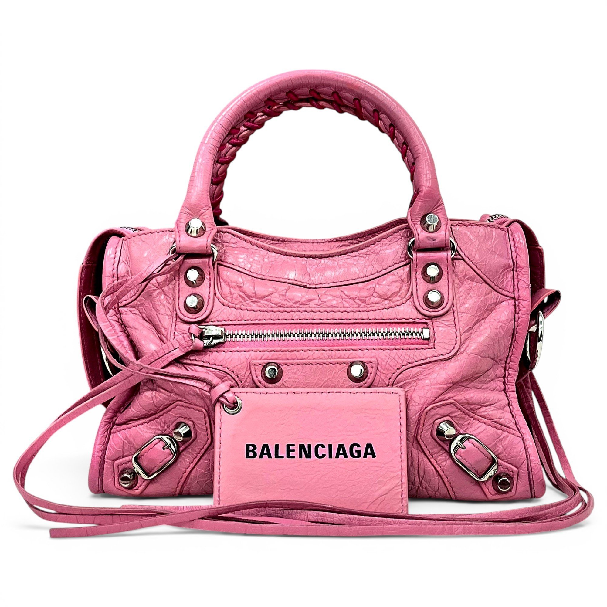 City leather handbag