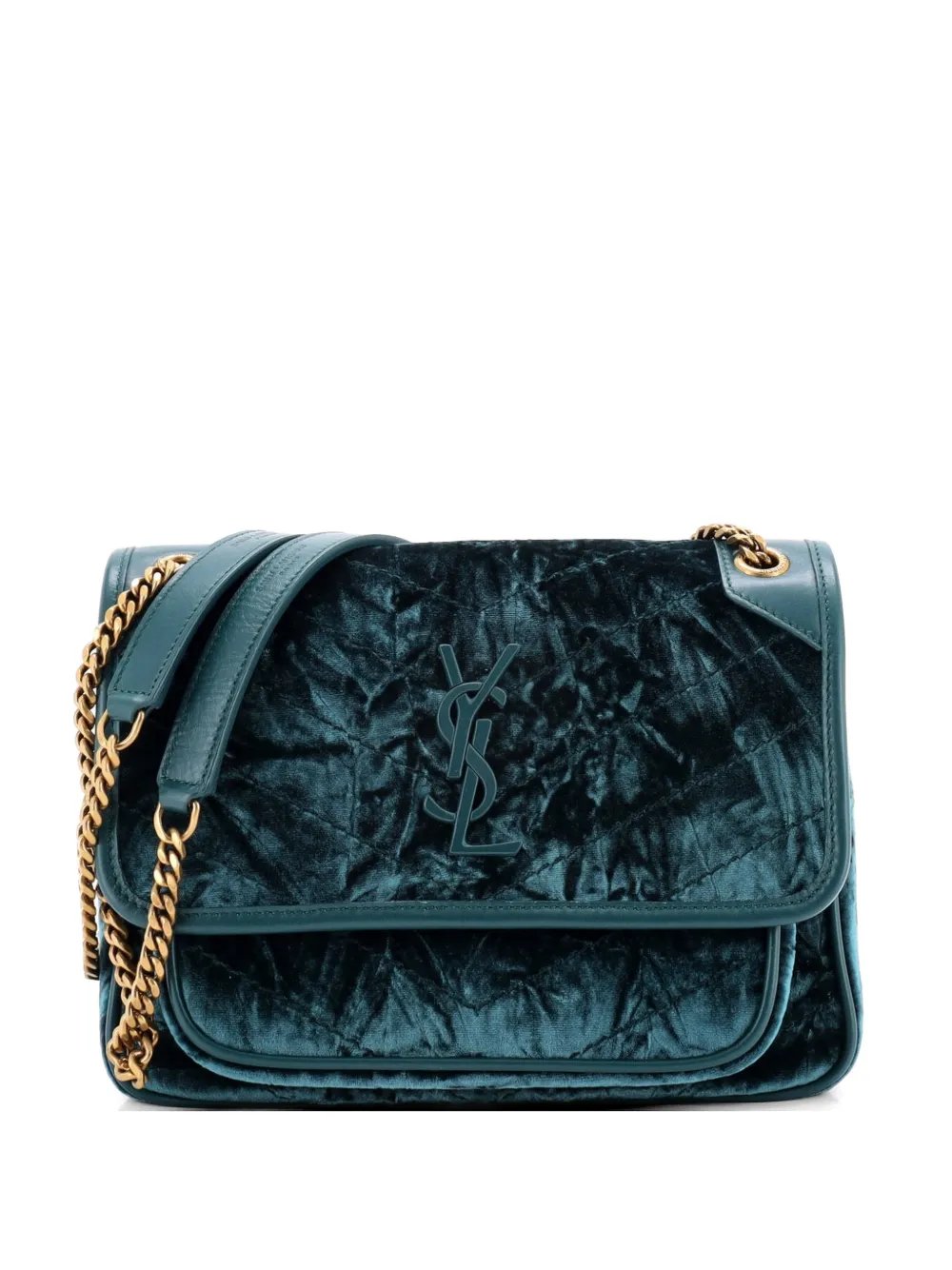 Niki Chain Flap Bag Matelasse Chevron Velvet Baby shoulder bag