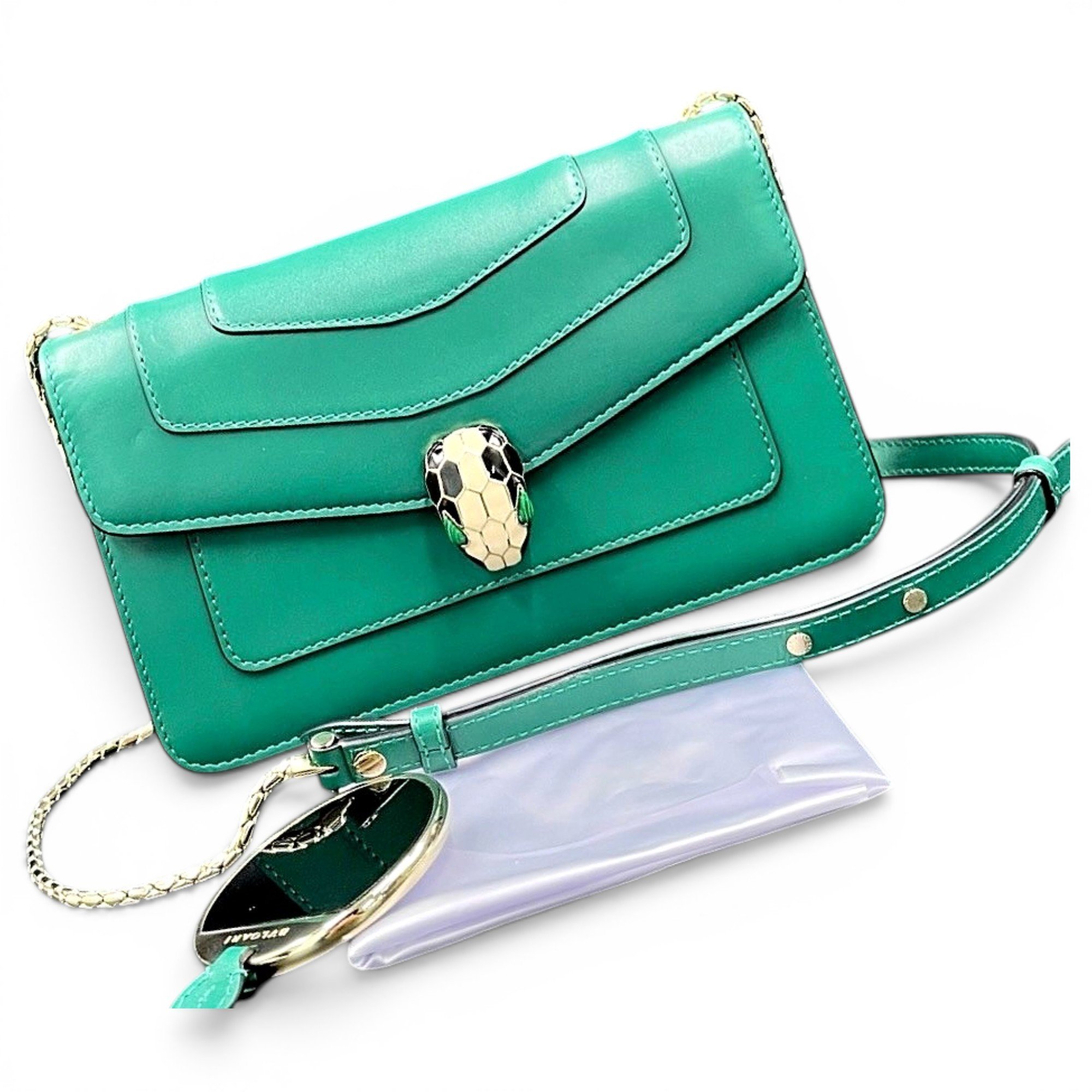Serpenti leather handbag