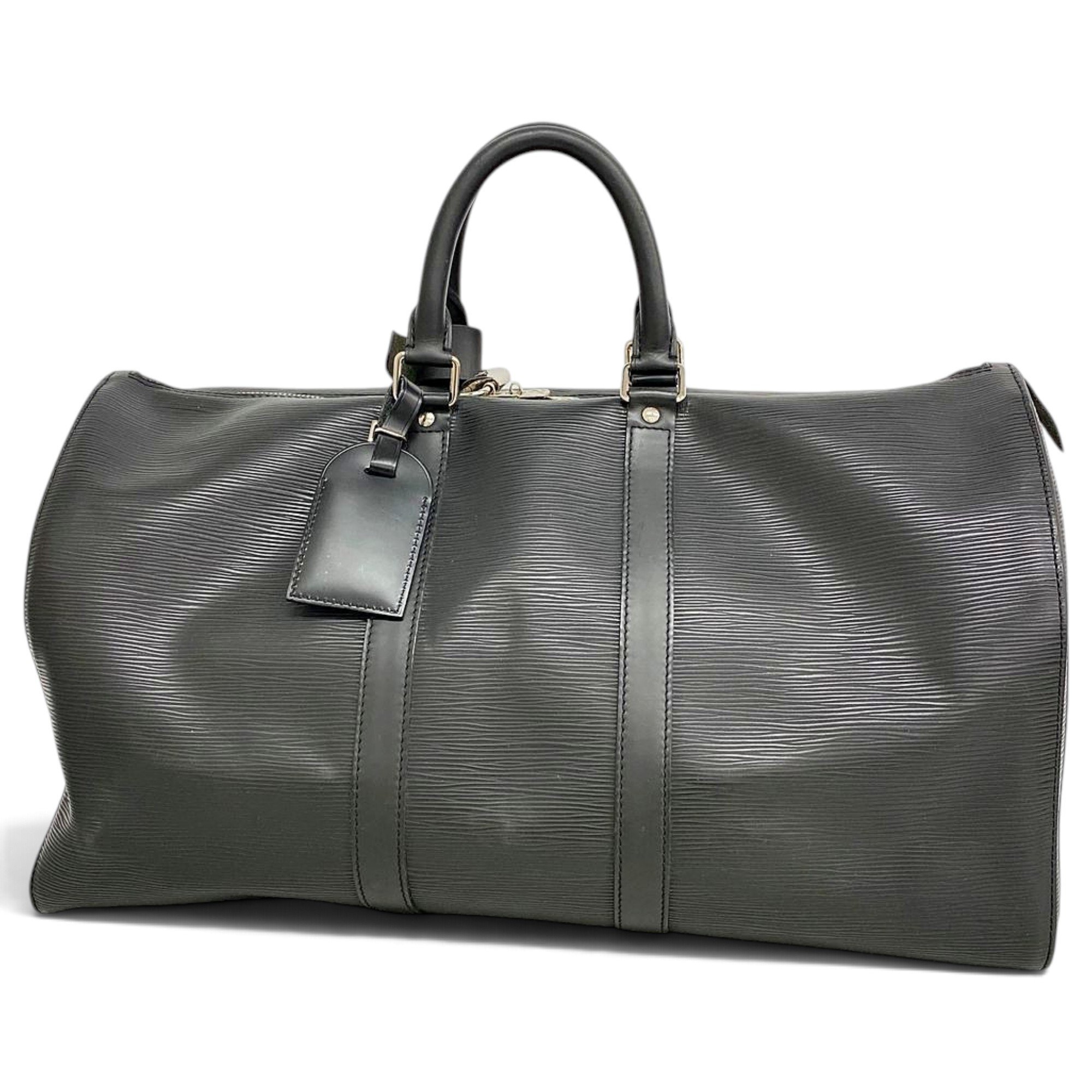 Louis Vuitton Keepall leather travel bag