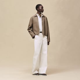 Washed deerskin jacket