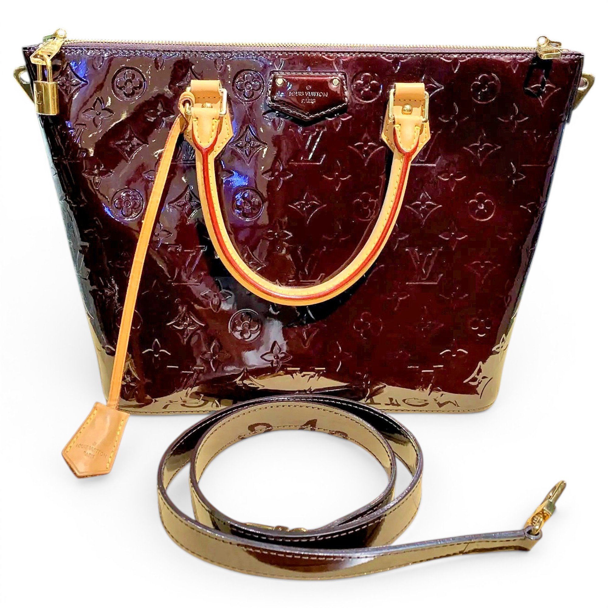 Louis Vuitton Belmont patent leather crossbody bag