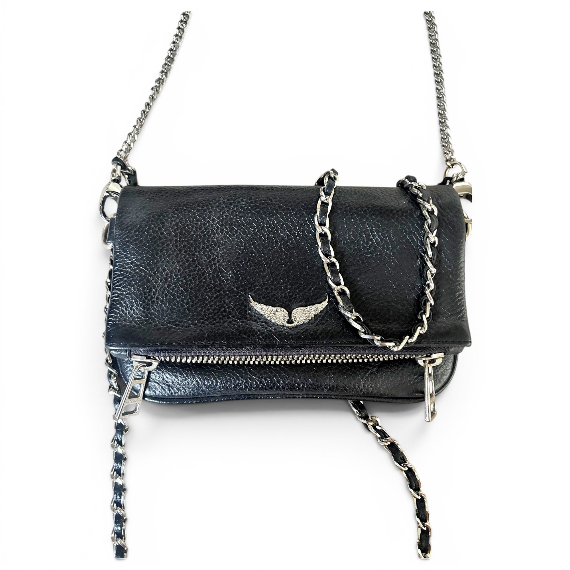 Rock leather crossbody bag