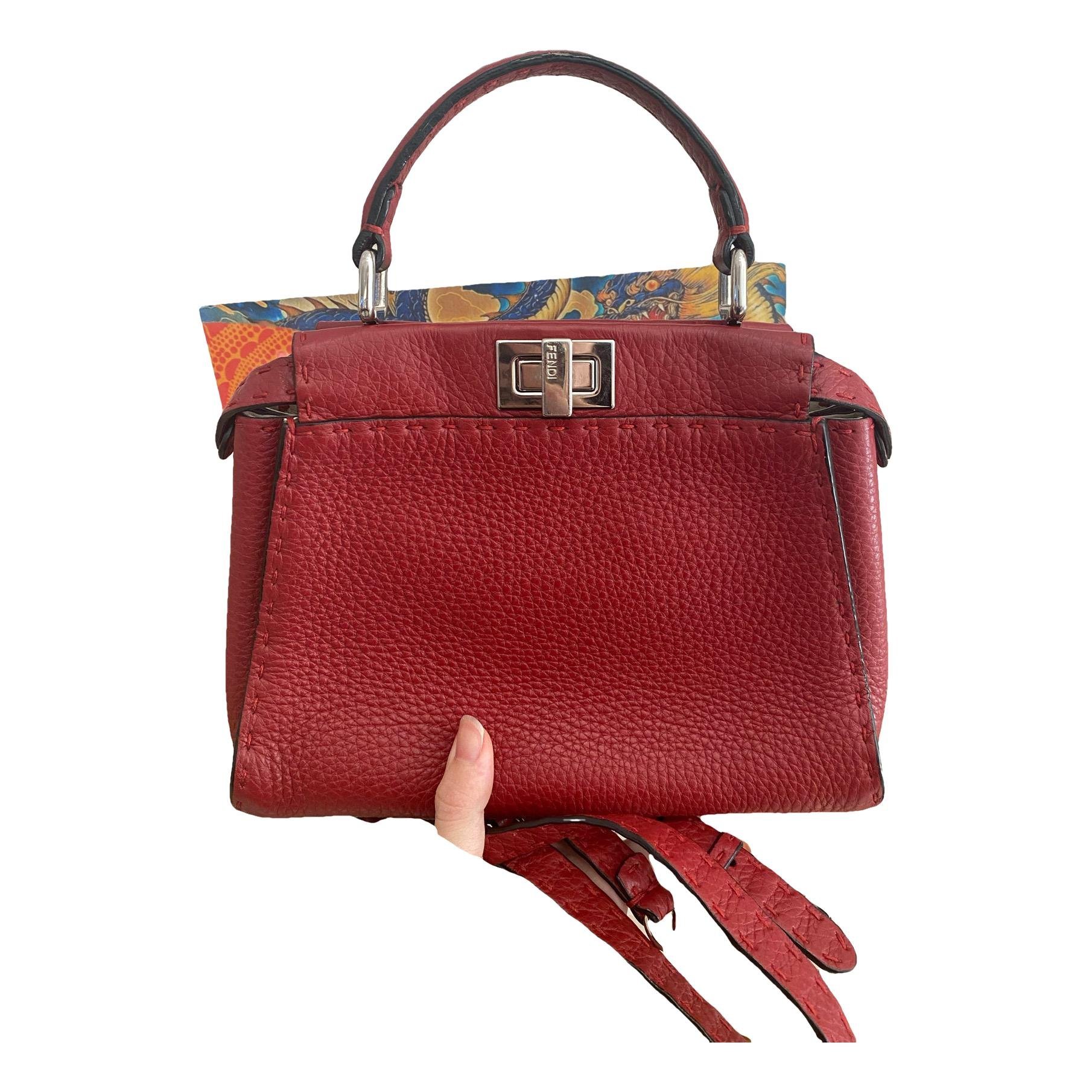 Peekaboo leather handbag