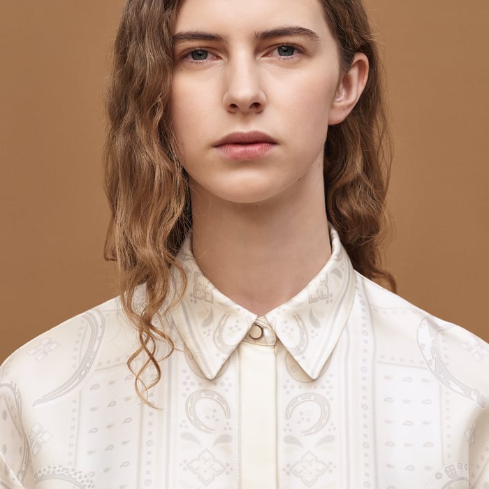 Blanc Tulle "Porte-bonheur Bandana" Shirt