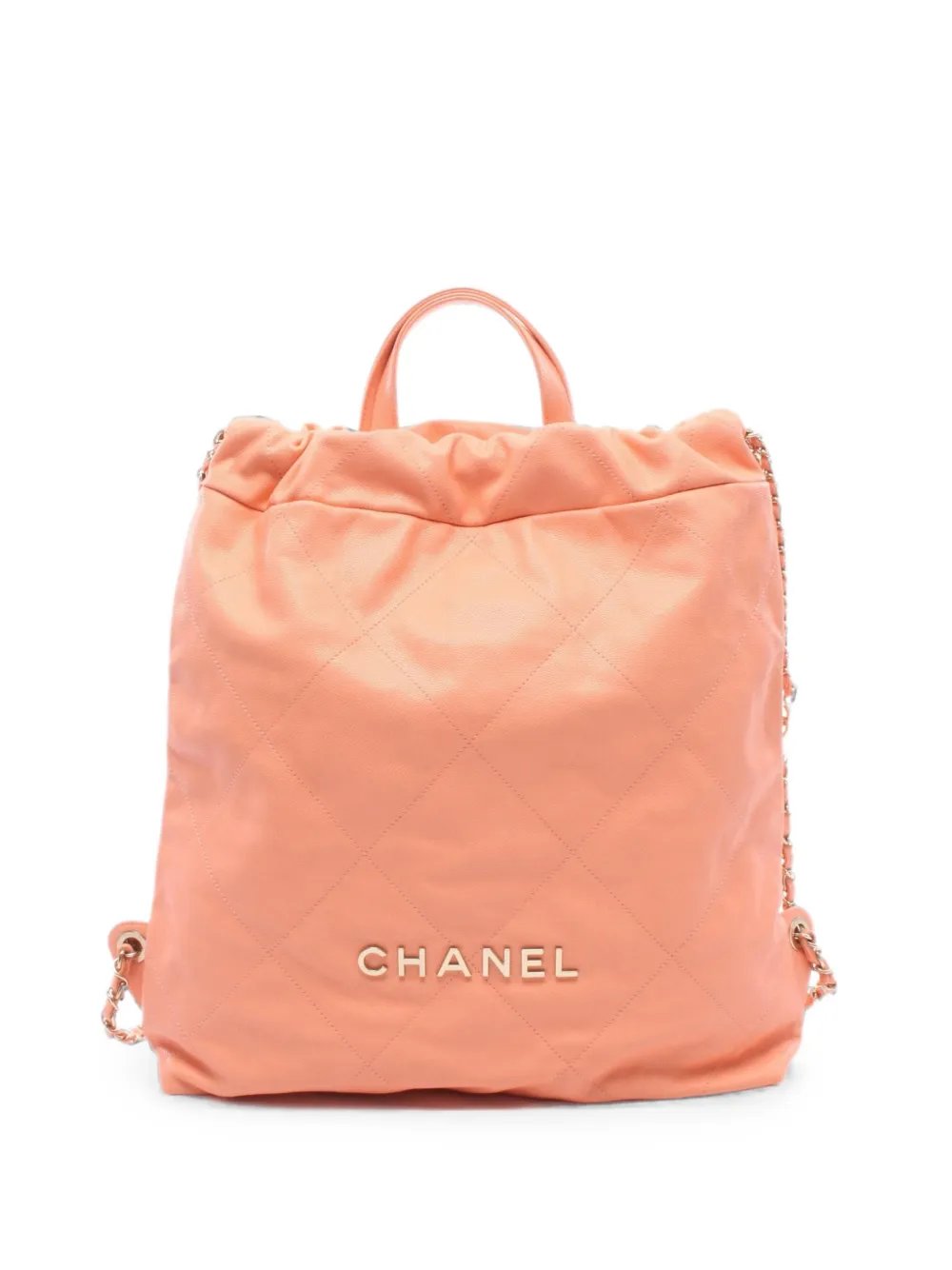 2021 large Chanel 22 diamond-quilted backpack