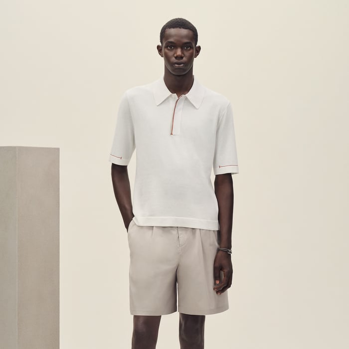 Blanc "H Bartack" Polo Shirt