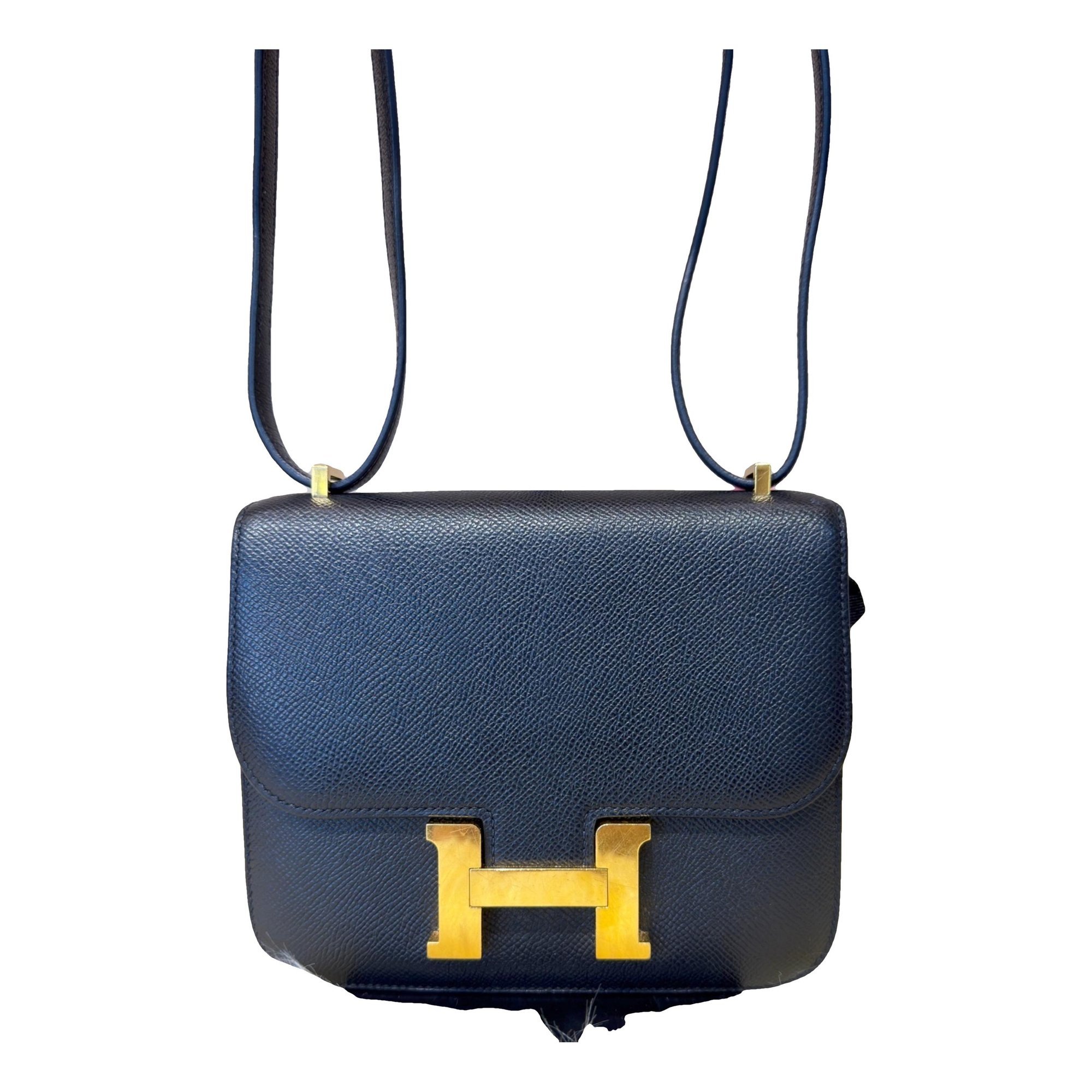 Hermes Constance Handbag Noir Epsom Leather